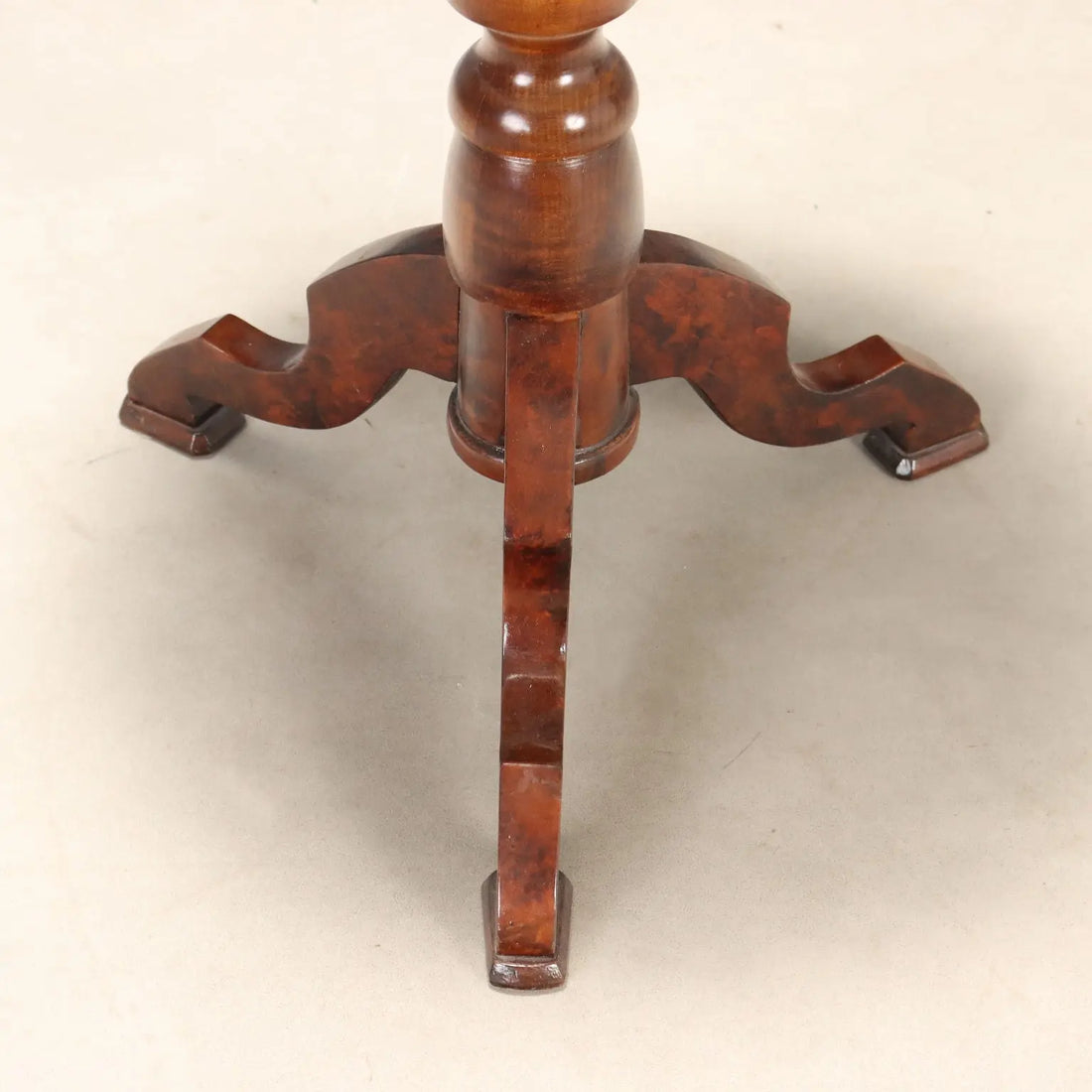 Small Antique Table Walnut Burl Beech Italy XIX Century
