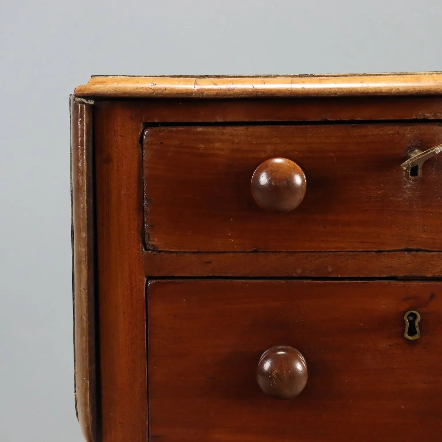 Small Antique Table Victorian Mahogany Inlays England XIX Century