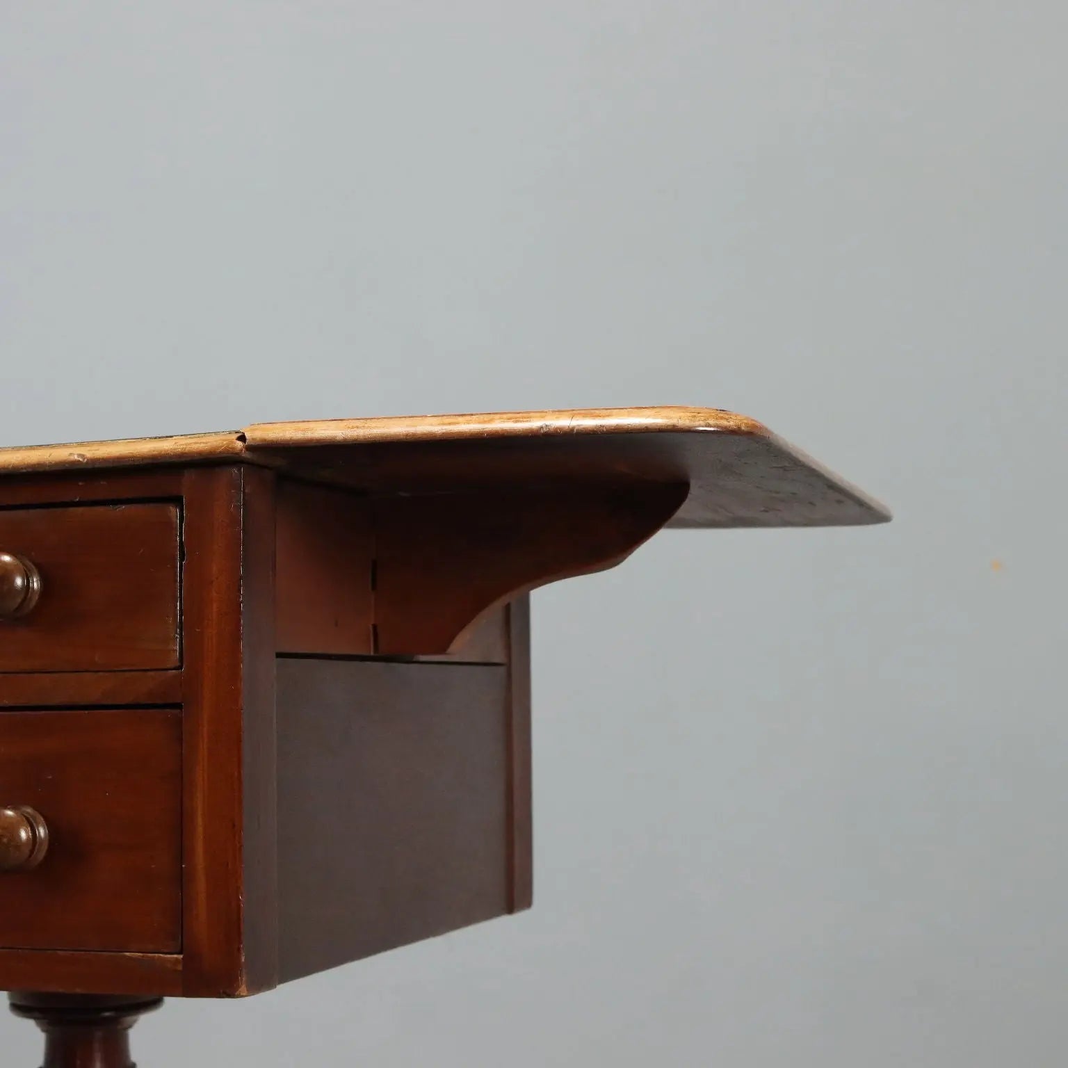 Small Antique Table Victorian Mahogany Inlays England XIX Century