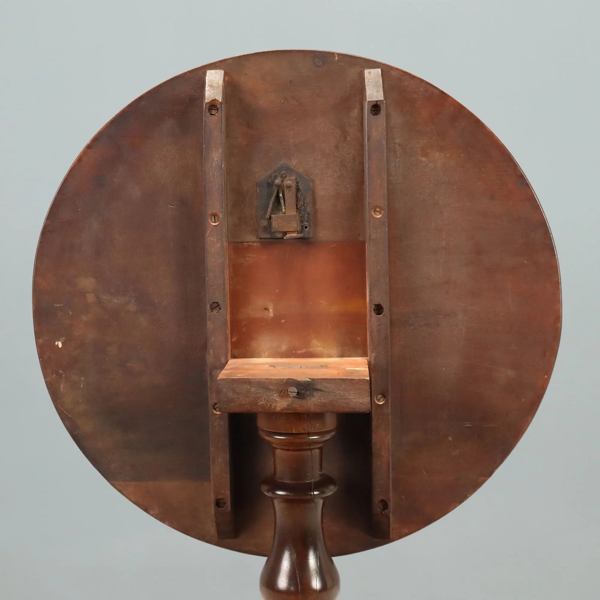 Antique Table Walnut Shaped Feet Italy Early XX Century