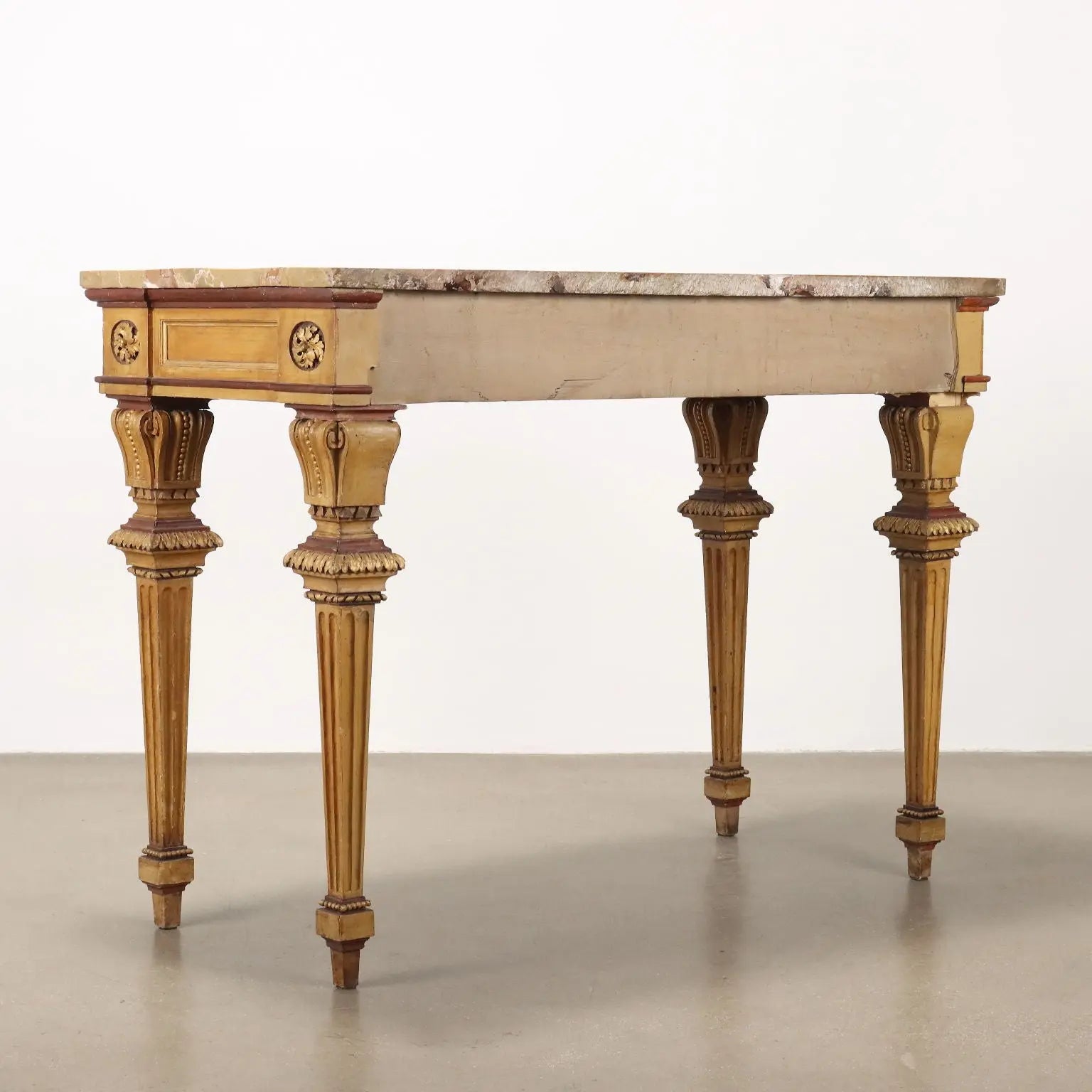 Neoclassical Lacquered Wood Parietal Table