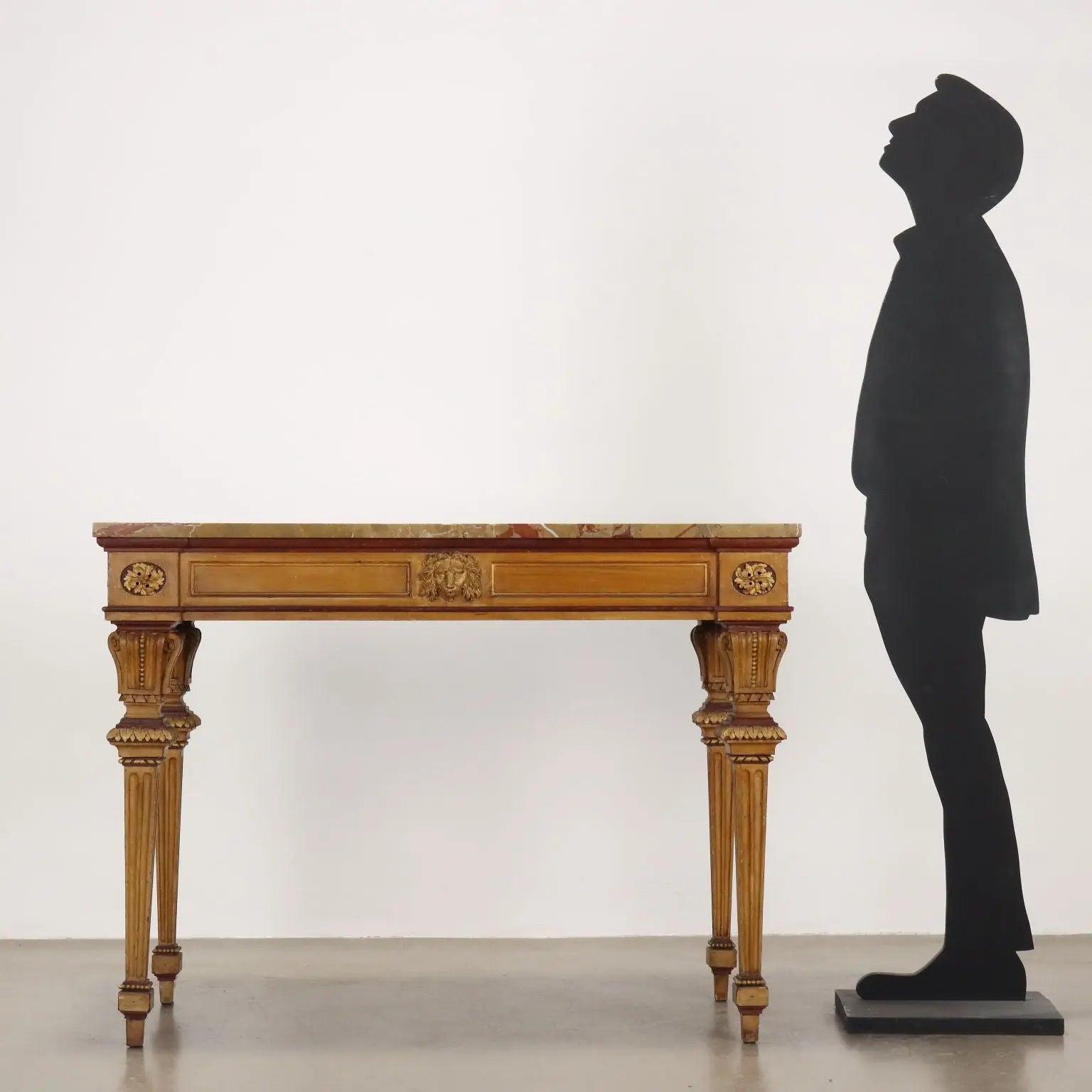 Neoclassical Lacquered Wood Parietal Table