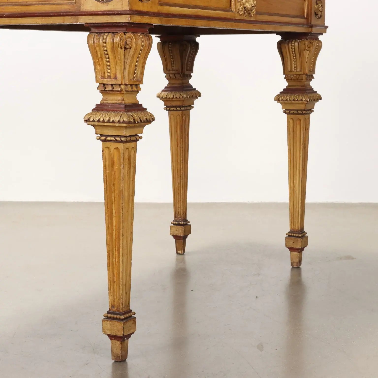 Neoclassical Lacquered Wood Parietal Table