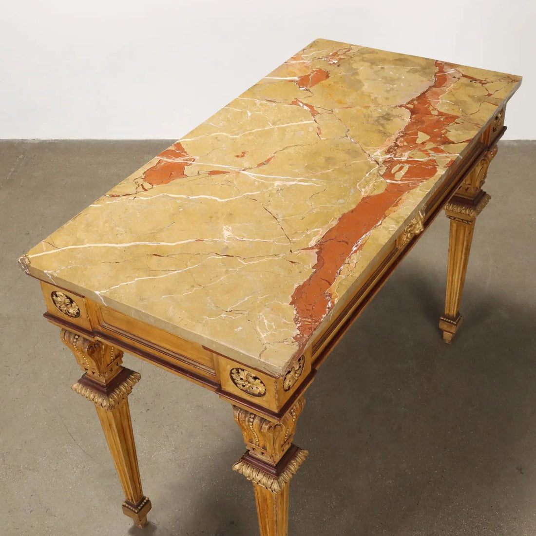 Neoclassical Lacquered Wood Parietal Table