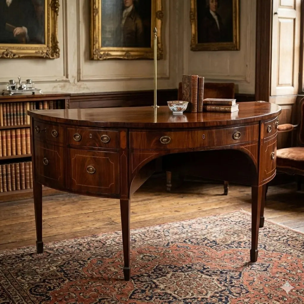 English Mahogany Sideboard with Bronze Details