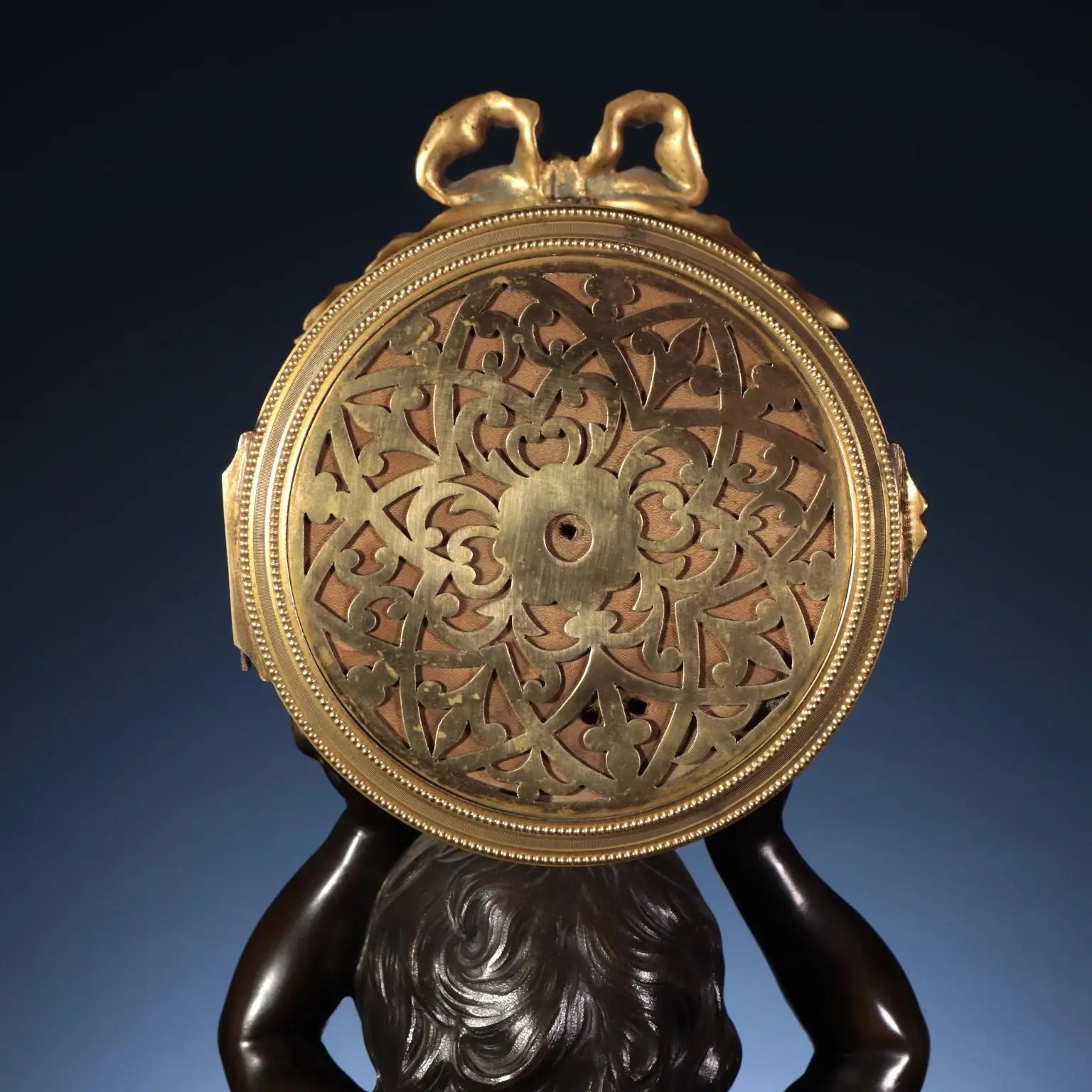 Bronze Triptych Clock and Candelabra - Lenoir Dasson