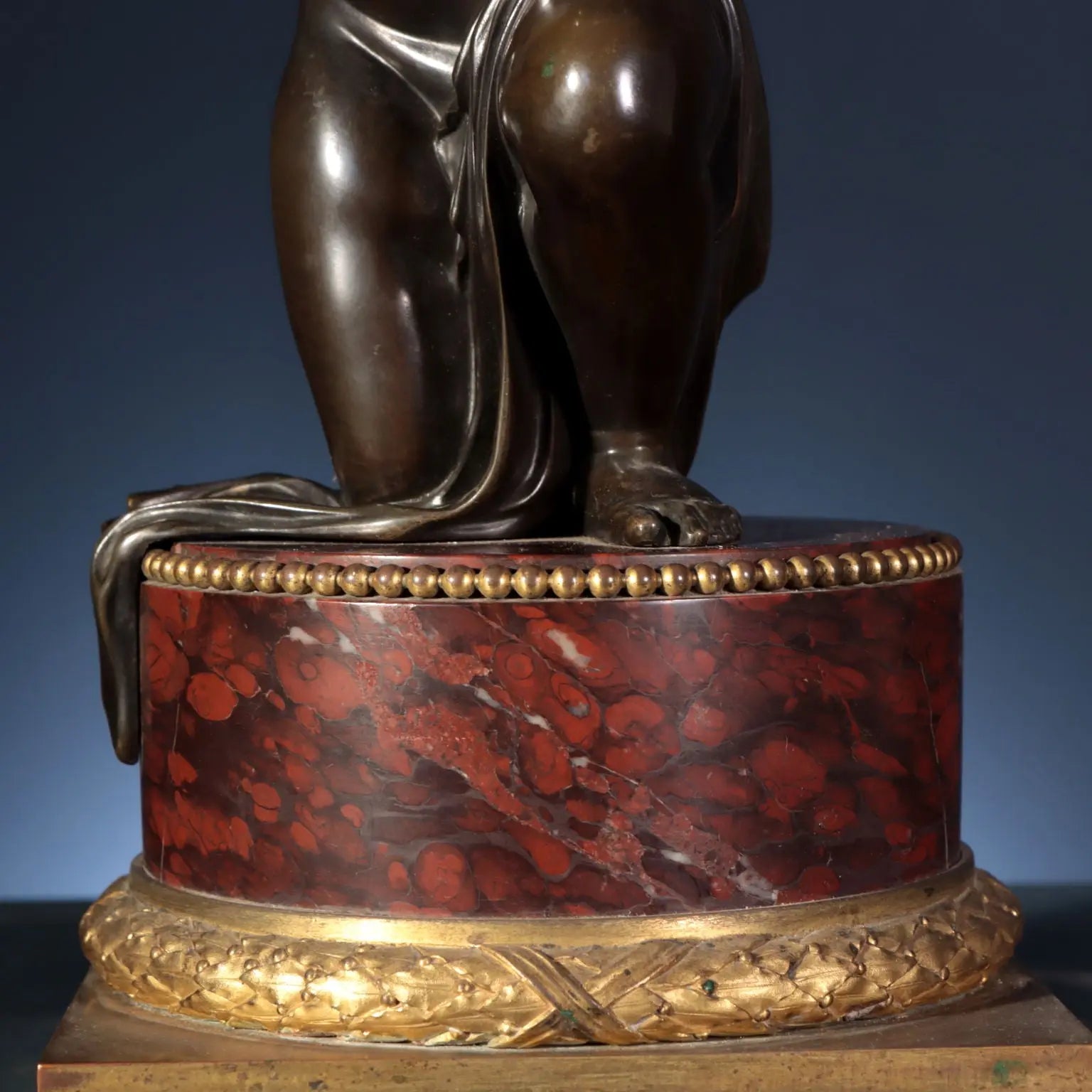 Bronze Triptych Clock and Candelabra - Lenoir Dasson