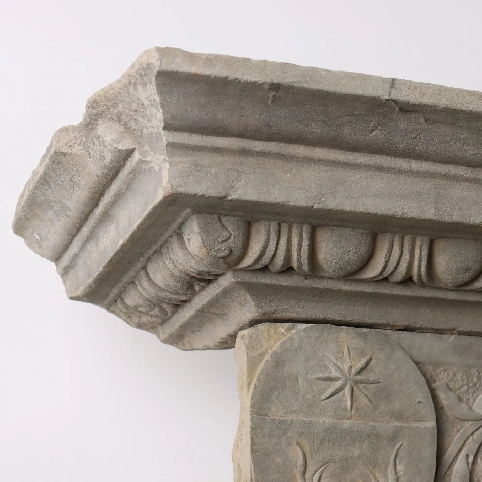 Renaissance Fireplace Architrave in Pietra Serena