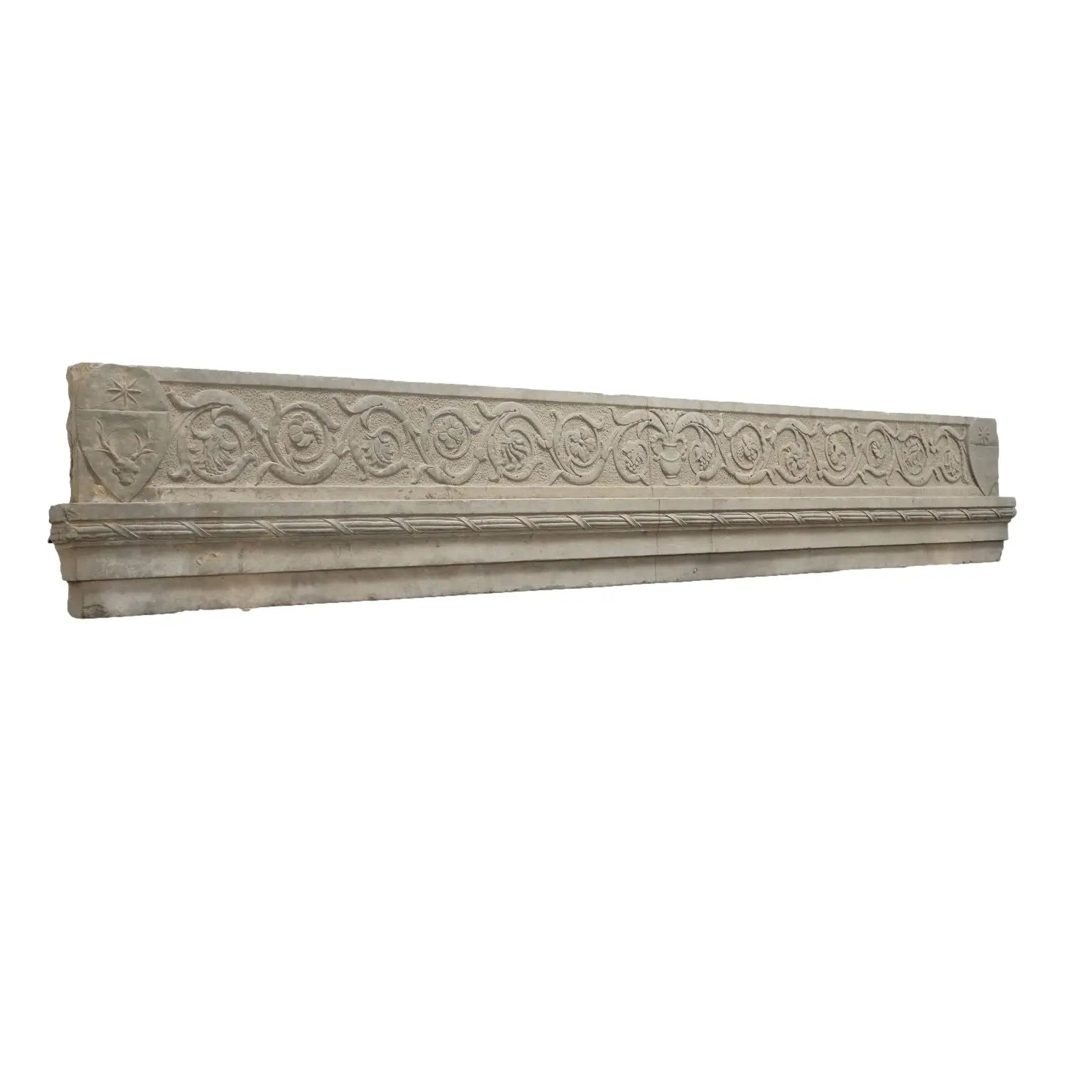 Renaissance Fireplace Architrave in Pietra Serena