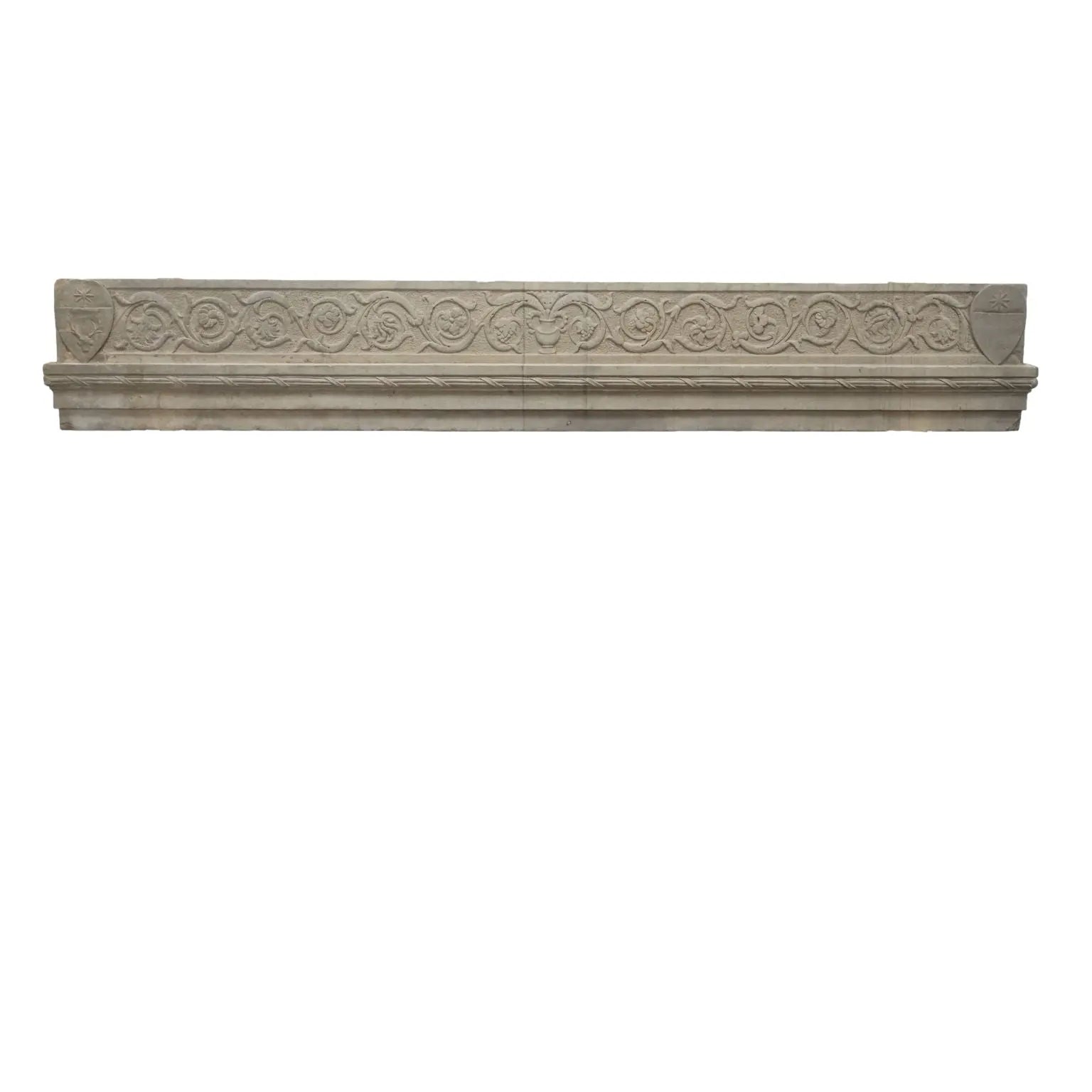 Renaissance Fireplace Architrave in Pietra Serena