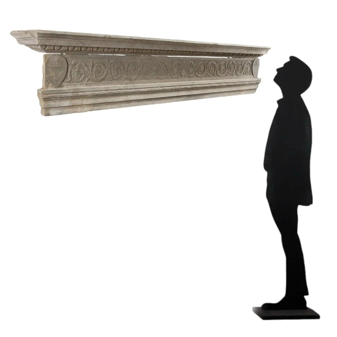 Renaissance Fireplace Architrave in Pietra Serena