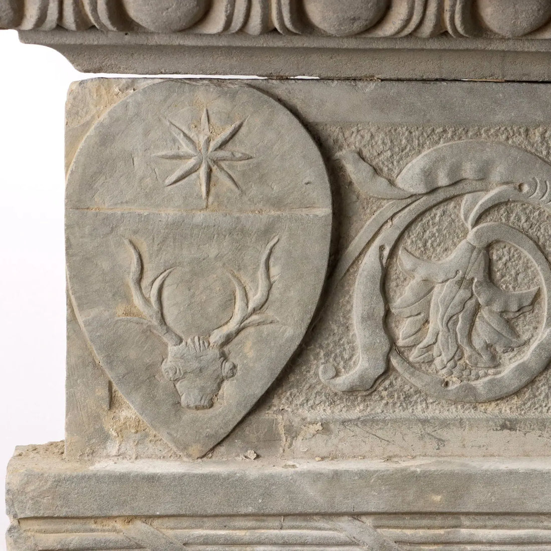 Renaissance Fireplace Architrave in Pietra Serena