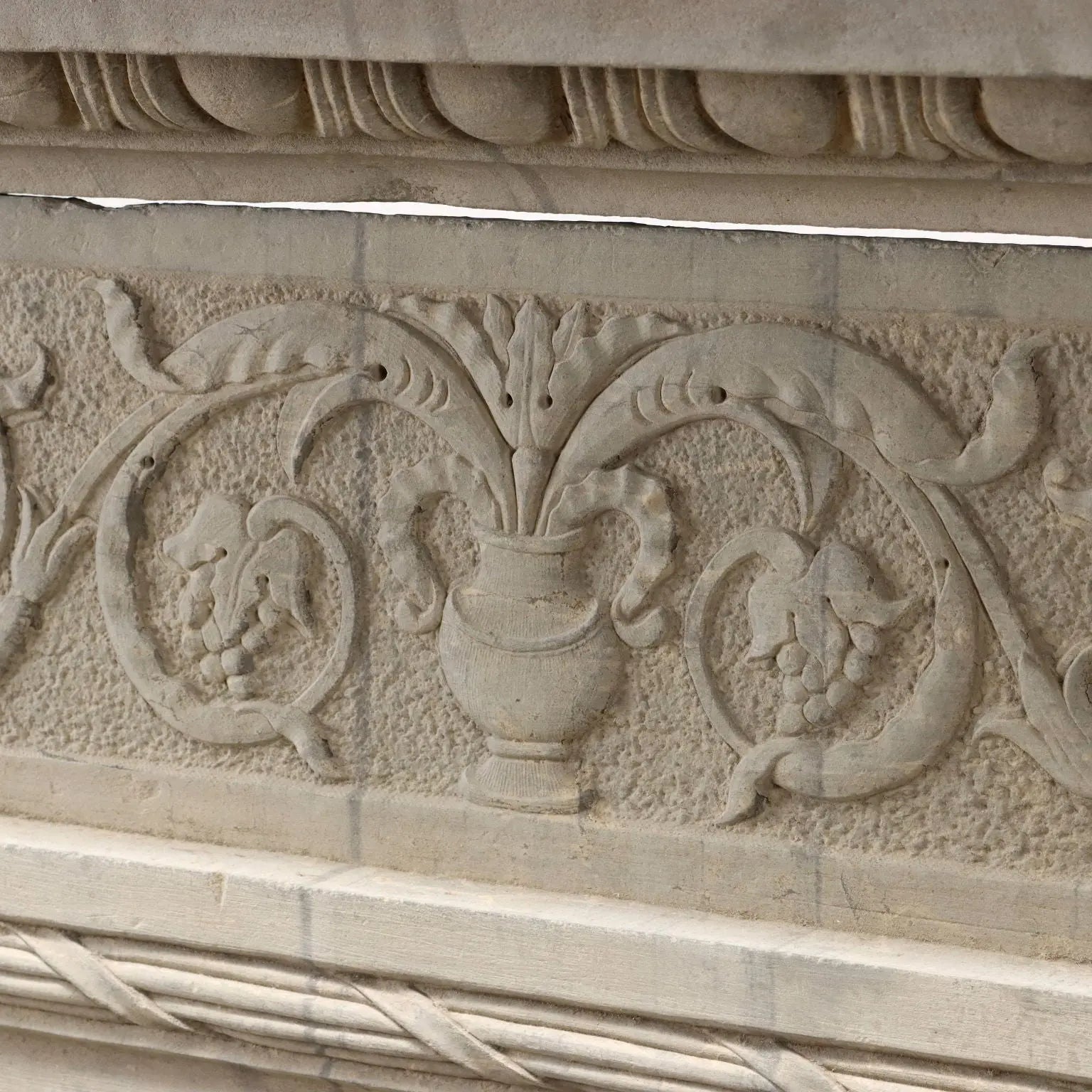 Renaissance Fireplace Architrave in Pietra Serena