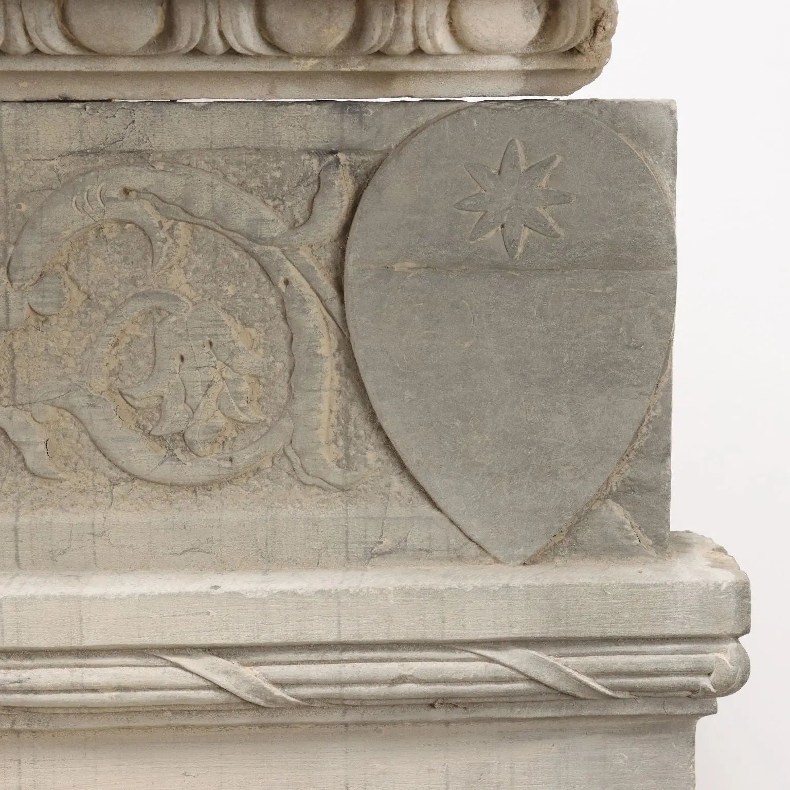 Renaissance Fireplace Architrave in Pietra Serena