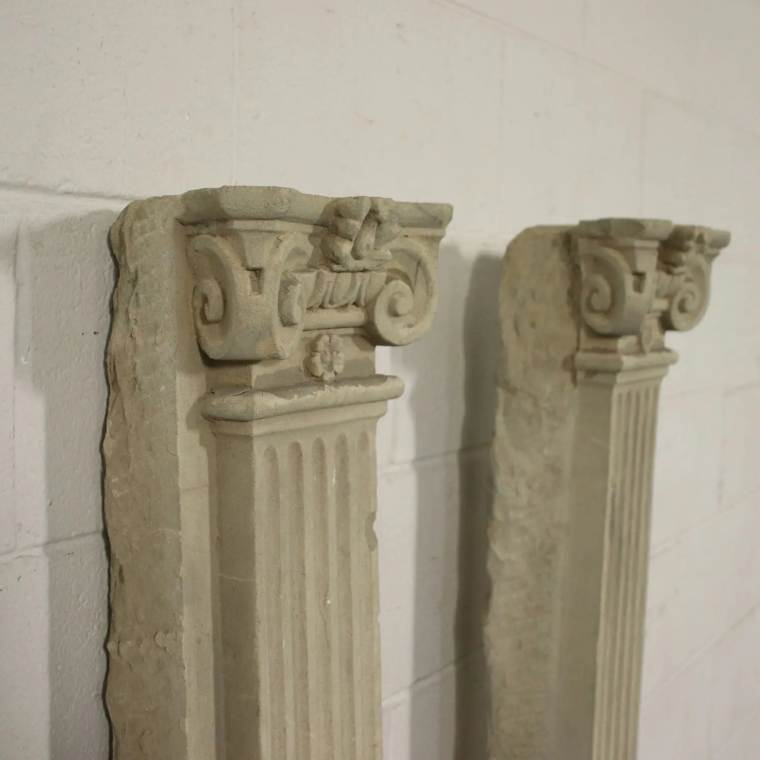 Pair of Renaissance Pilasters in Pietra Serena
