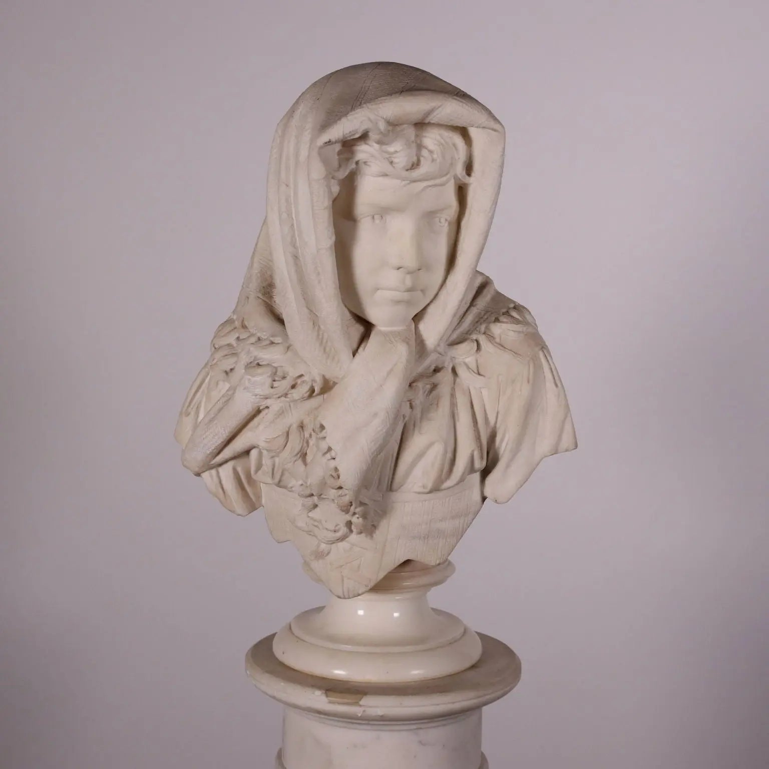 Portrait Of A Young Girl Marble Florence Tuscany 1894 | Art | Antique Art
