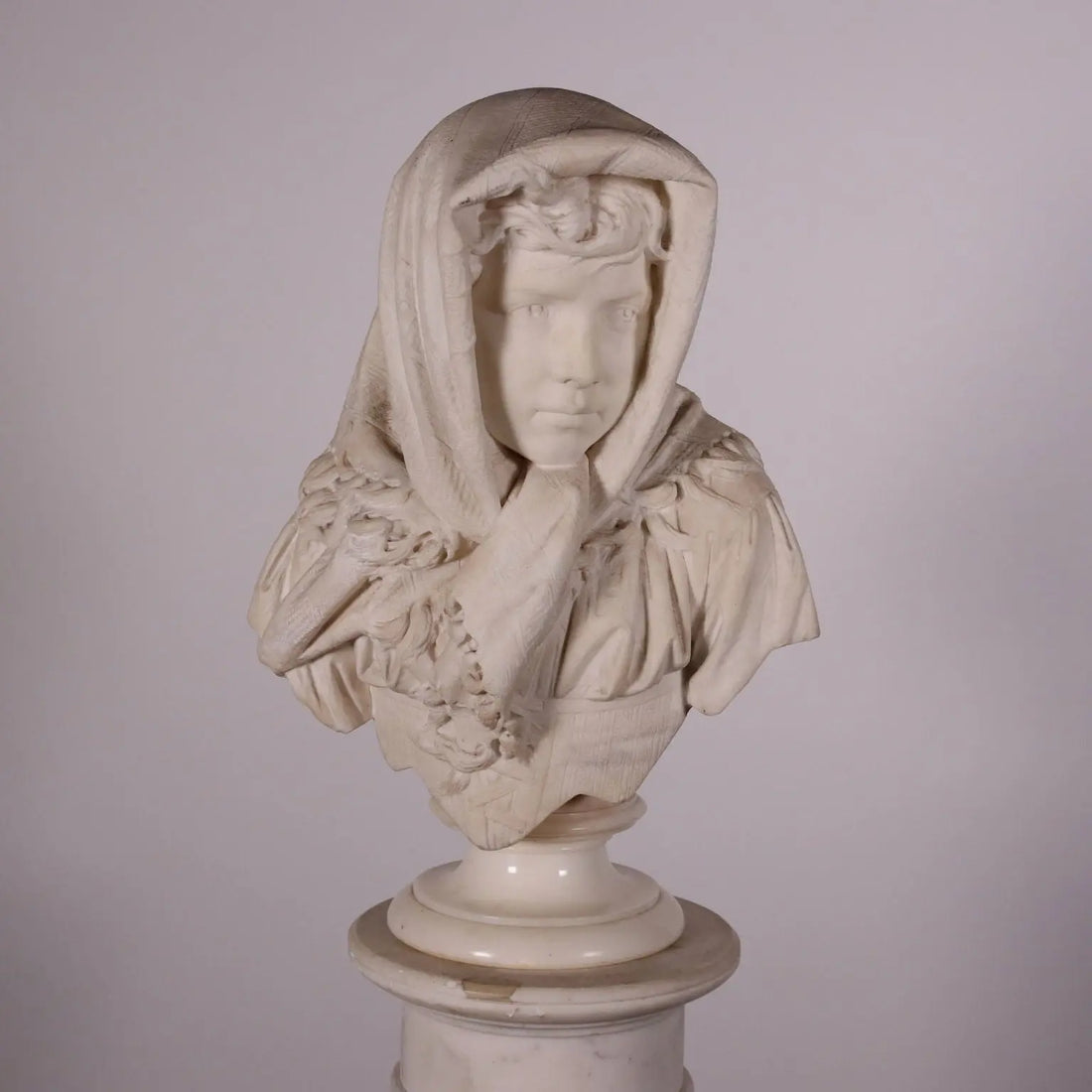 Portrait Of A Young Girl Marble Florence Tuscany 1894 | Art | Antique Art