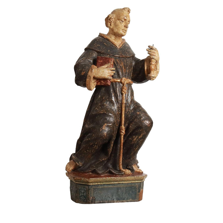 Ancient Sculpture St. Pascal Baylon Linden XVII Century - Lombardo-Veneto | Art  Antique Art