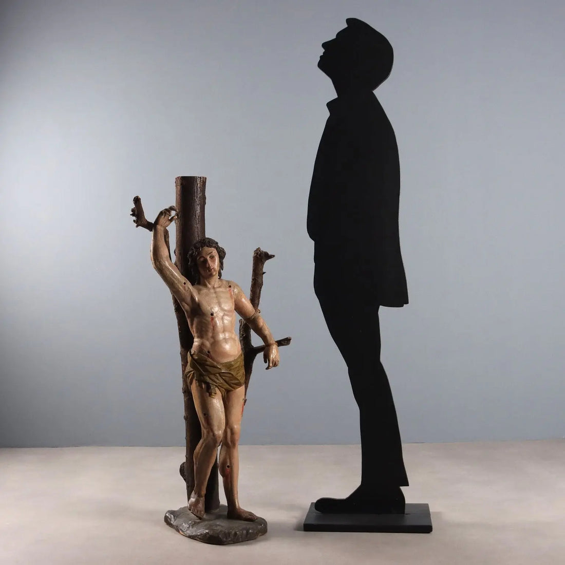 Antique Sculpture Saint Sebastian Carved Wood Italy XVII Century - Saint Sebastian | Art | Antique Art