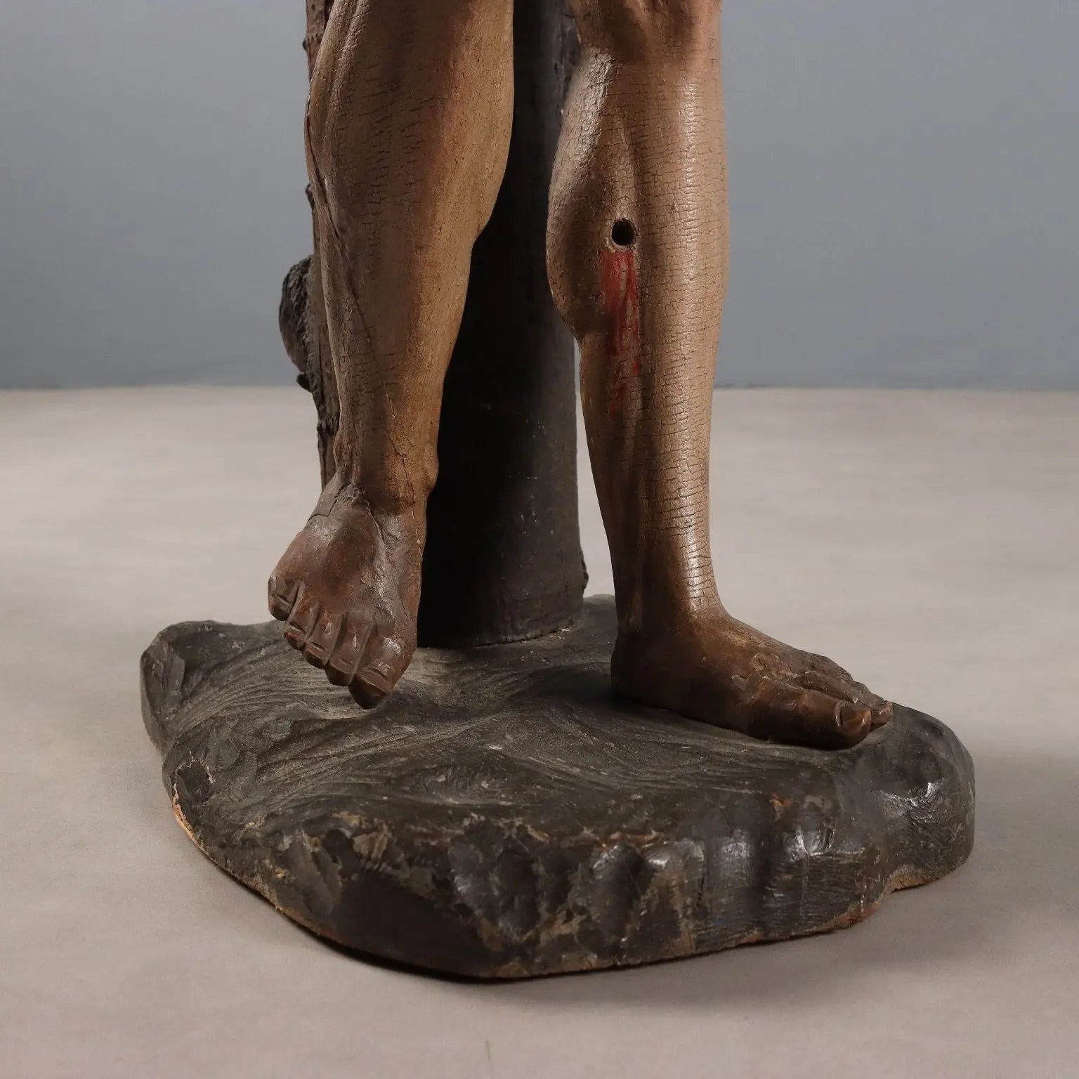 Antique Sculpture Saint Sebastian Carved Wood Italy XVII Century - Saint Sebastian | Art | Antique Art