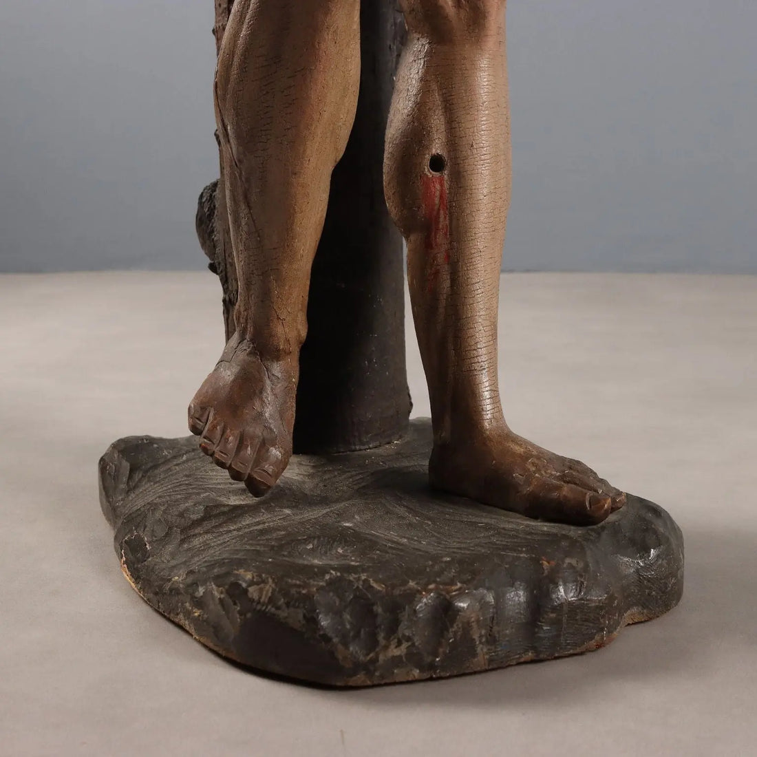 Antique Sculpture Saint Sebastian Carved Wood Italy XVII Century - Saint Sebastian | Art | Antique Art
