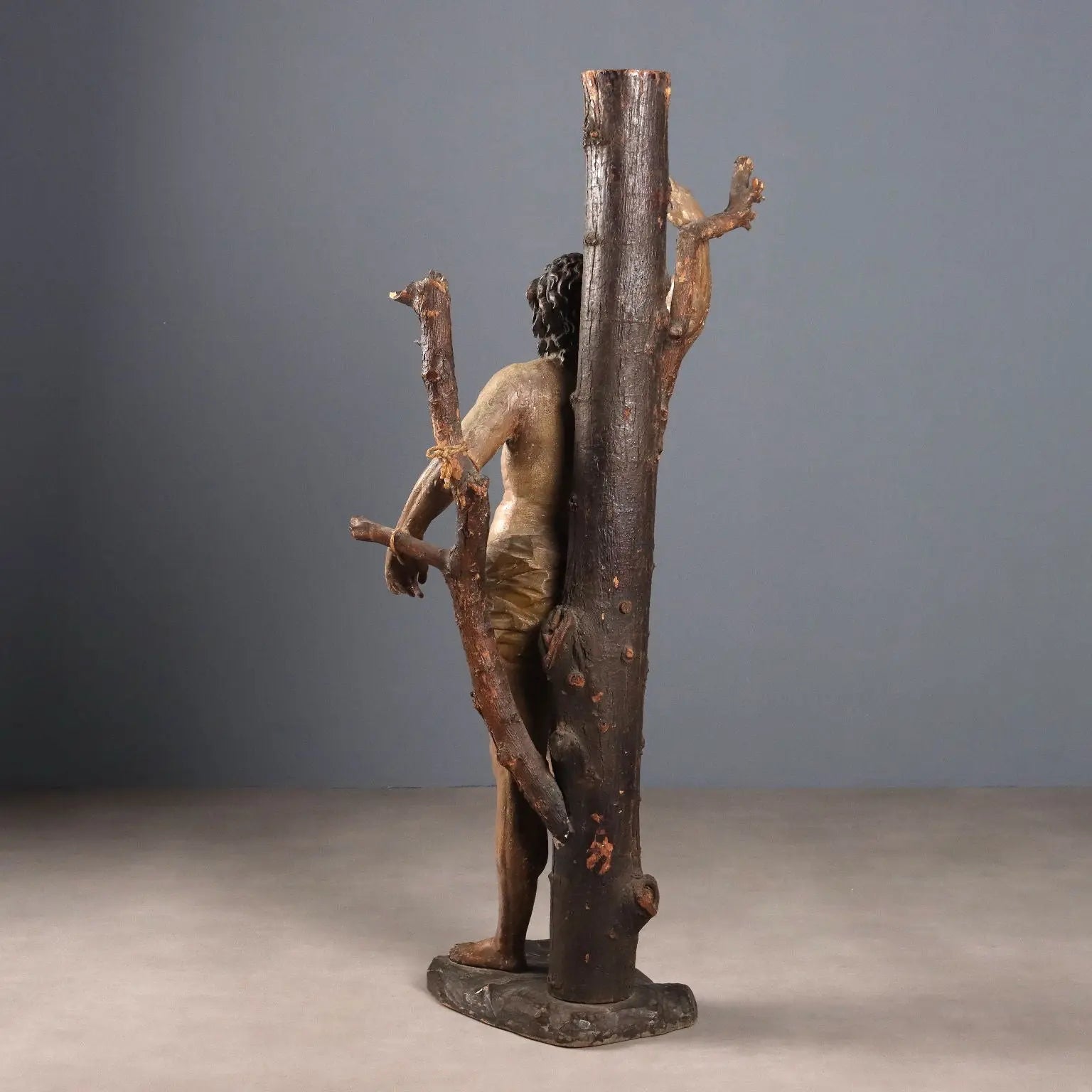 Antique Sculpture Saint Sebastian Carved Wood Italy XVII Century - Saint Sebastian | Art | Antique Art