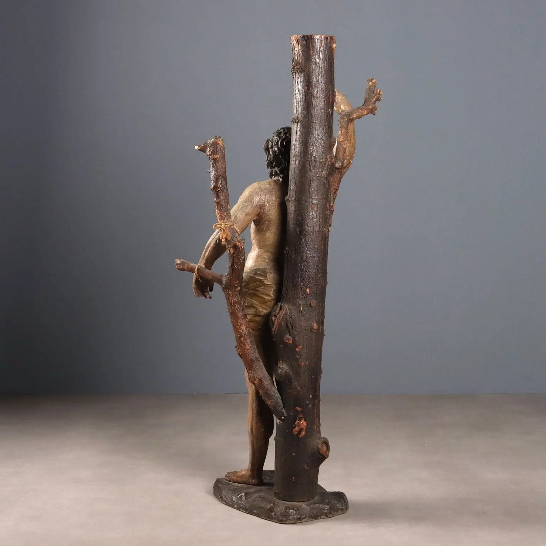 Antique Sculpture Saint Sebastian Carved Wood Italy XVII Century - Saint Sebastian | Art | Antique Art