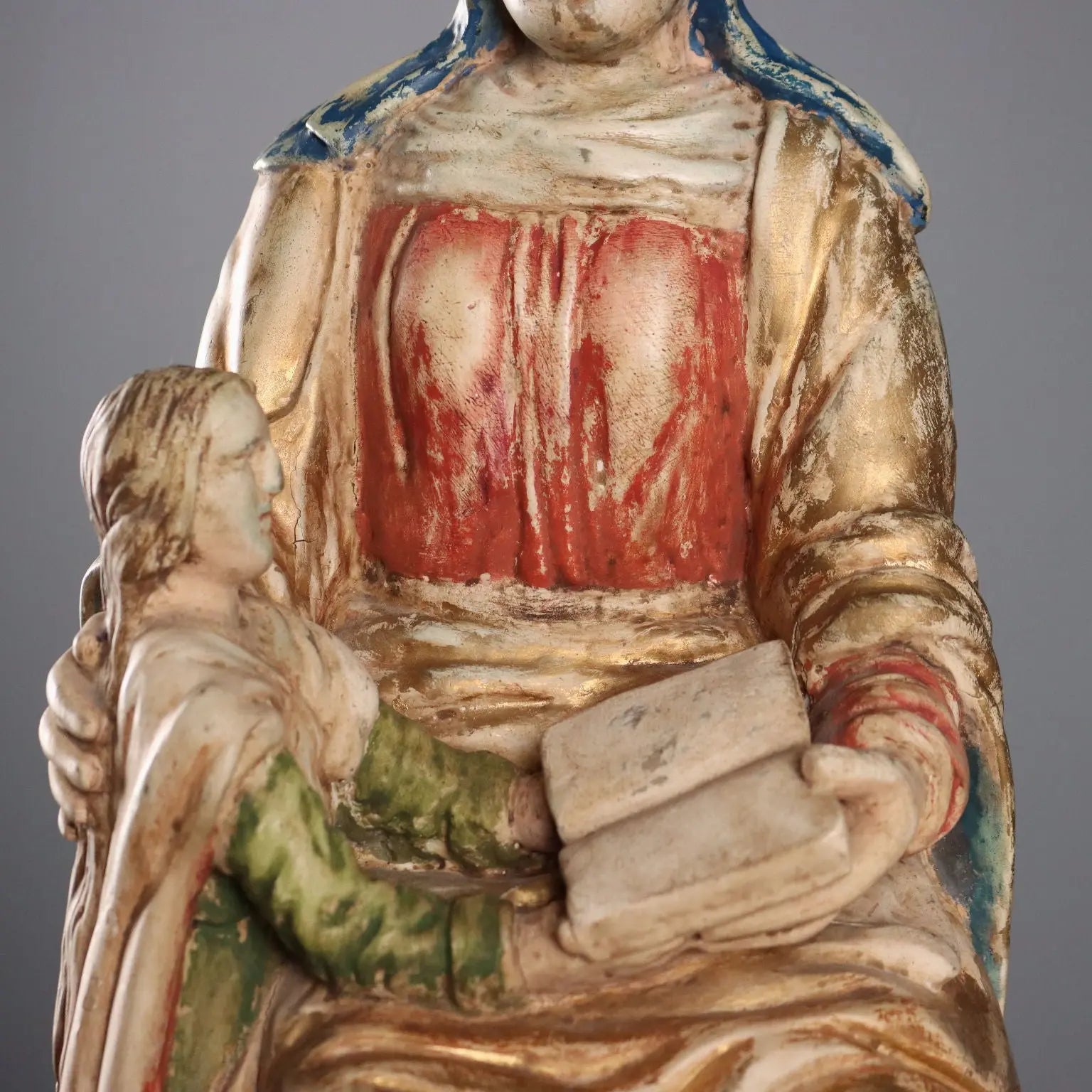 Antique Sculpture Saint Ann with Virgin Mary Wood XX Century - Italy, Early XX Century | Art | Antique Art