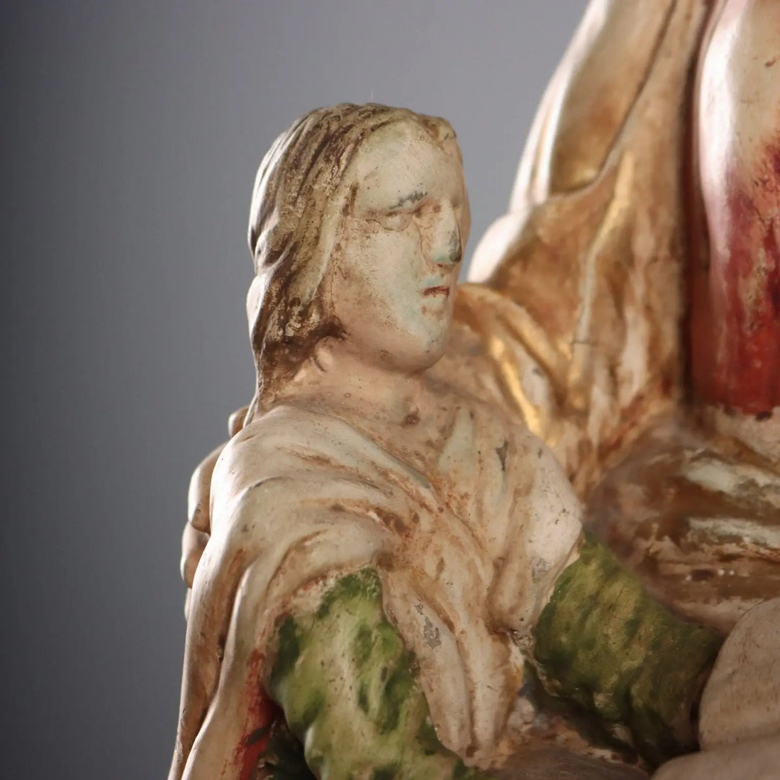 Antique Sculpture Saint Ann with Virgin Mary Wood XX Century - Italy, Early XX Century | Art | Antique Art