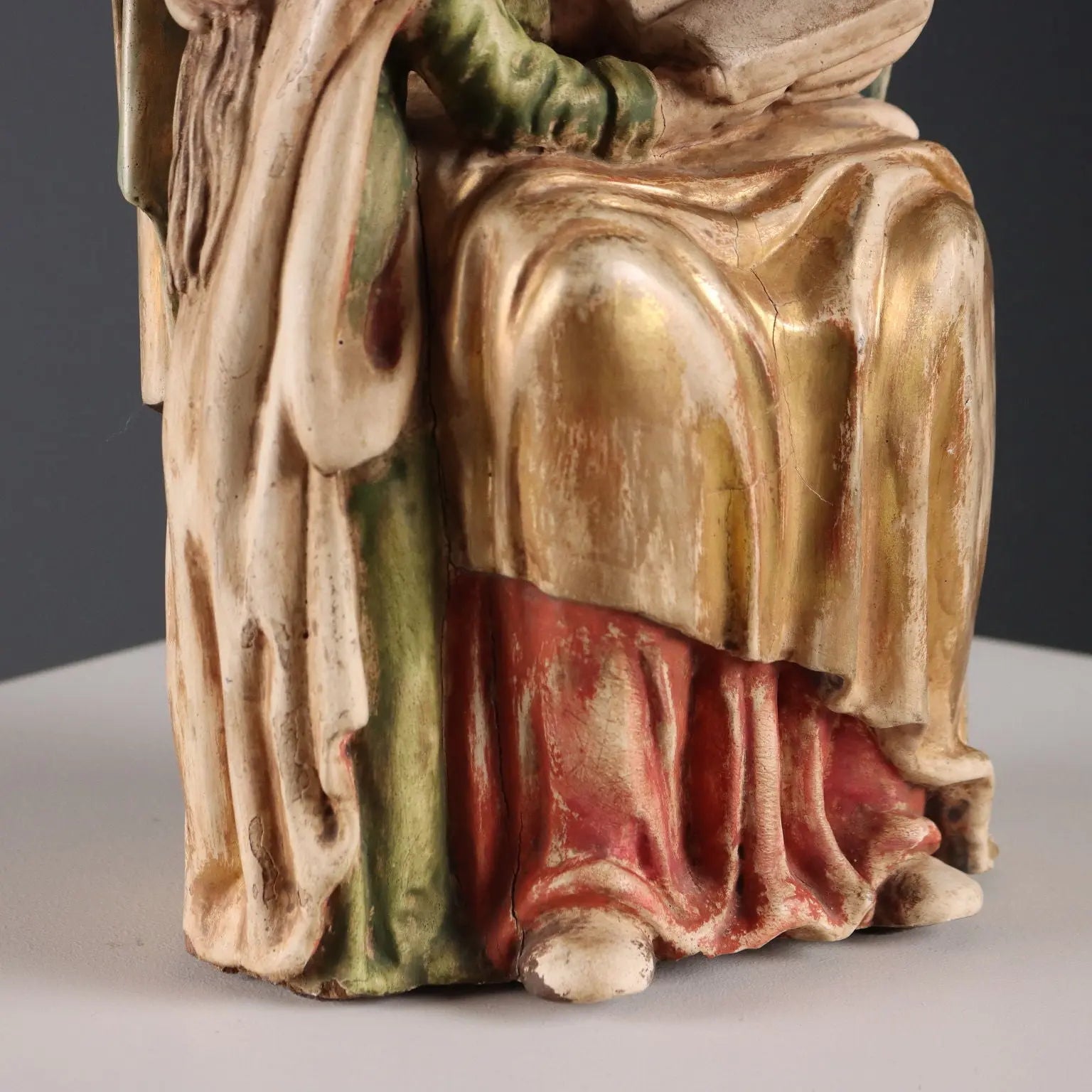 Antique Sculpture Saint Ann with Virgin Mary Wood XX Century - Italy, Early XX Century | Art | Antique Art