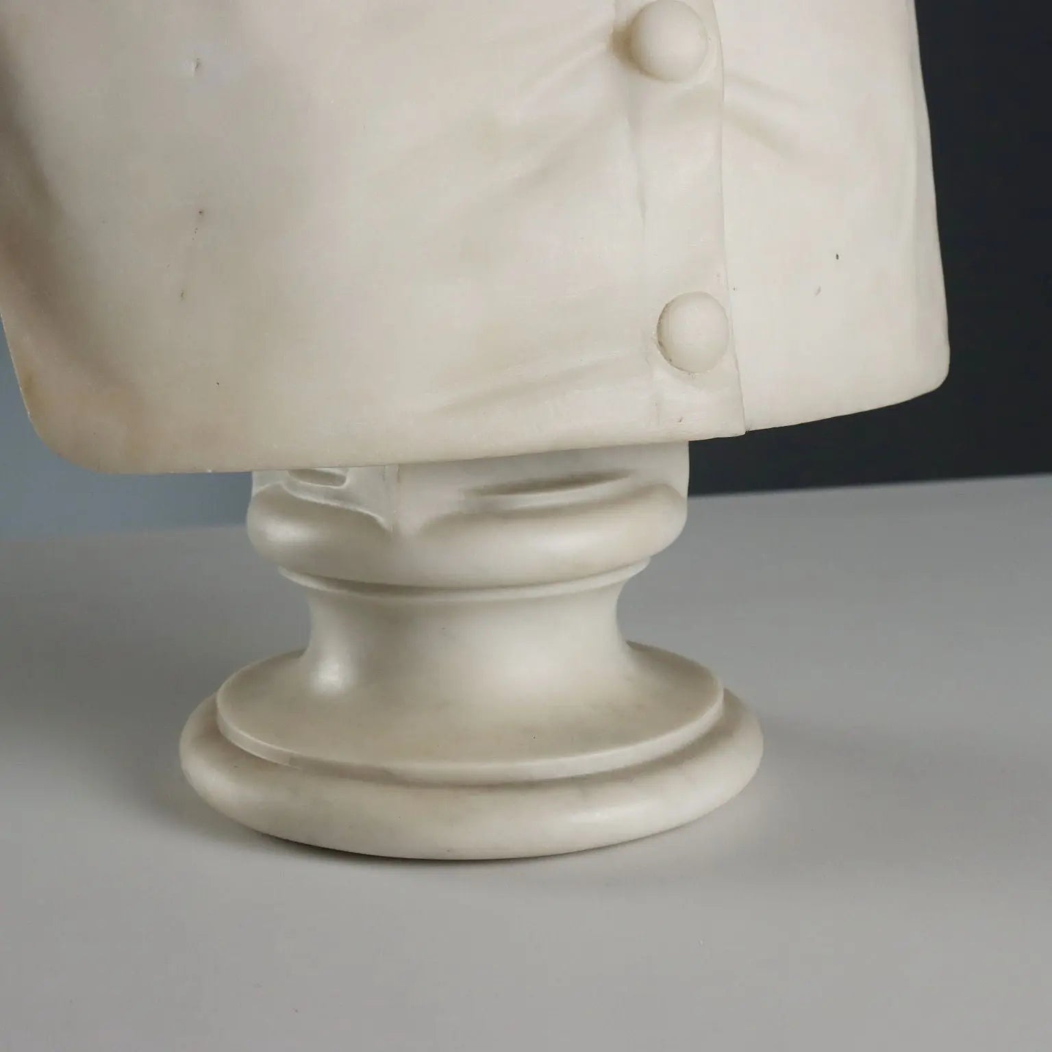 Antique Bust of a Noble Lady White Marble Italy XIX Century
