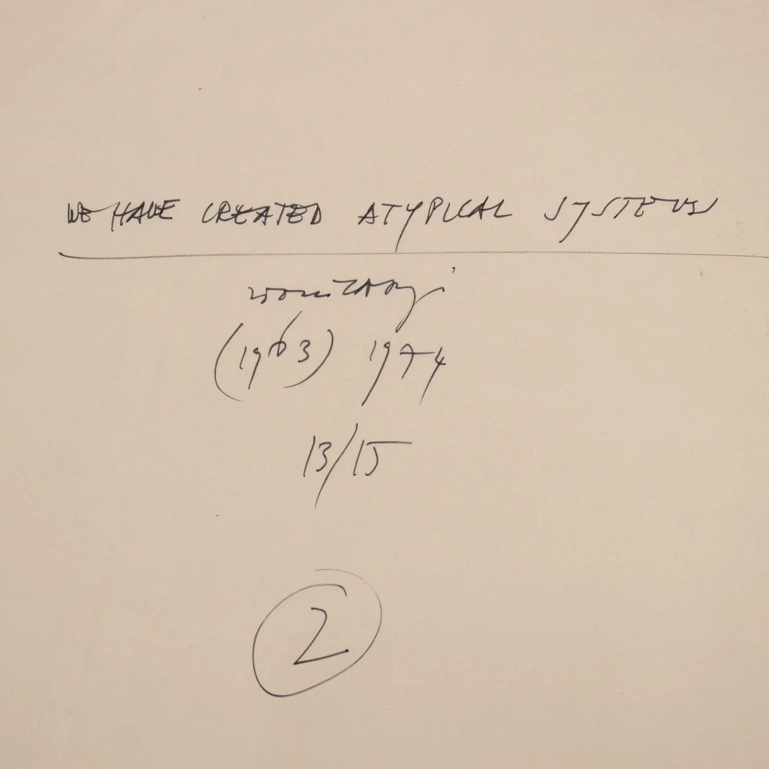 Contemporary Artwork Cioni Carpi 1963/74 Conceptual Art Mixed Techniqu - We created Atypical Systems 1963/74 | Art | Contemporary Art