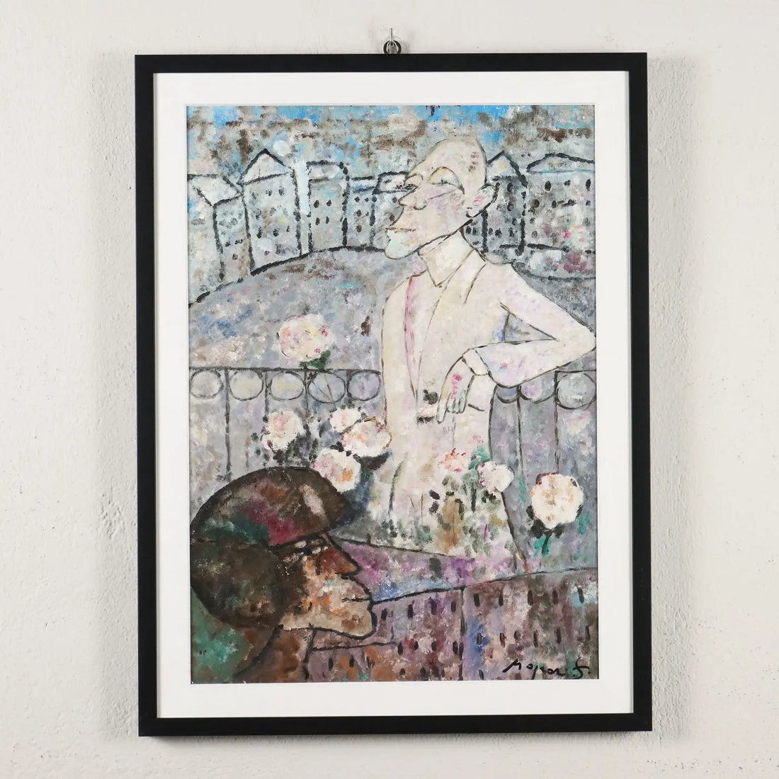 Contemporary Painting Copy Signed Rognoni XX Century - Fantastic Vision with Figures | Art | Contemporary Art