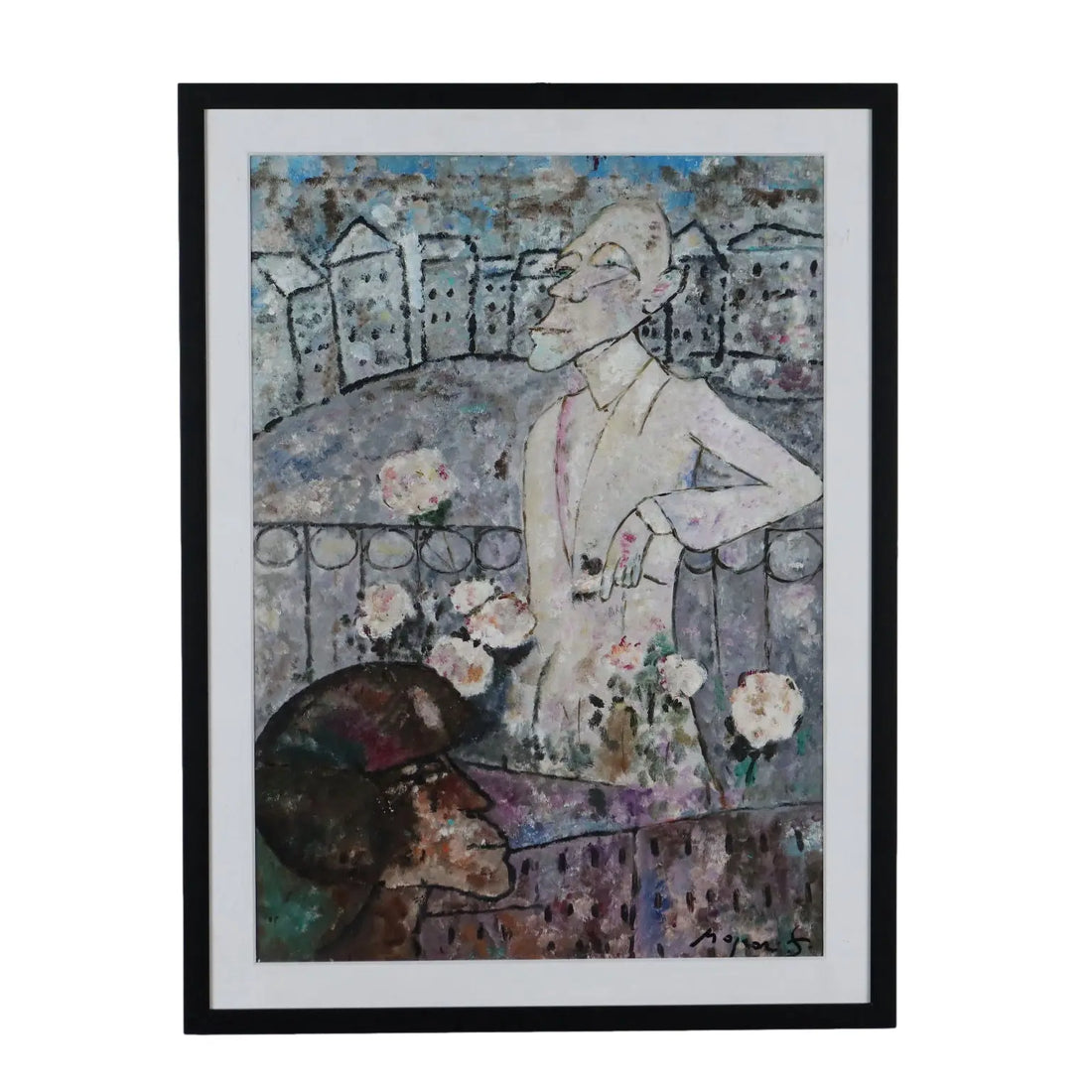 Contemporary Painting Copy Signed Rognoni XX Century - Fantastic Vision with Figures | Art | Contemporary Art