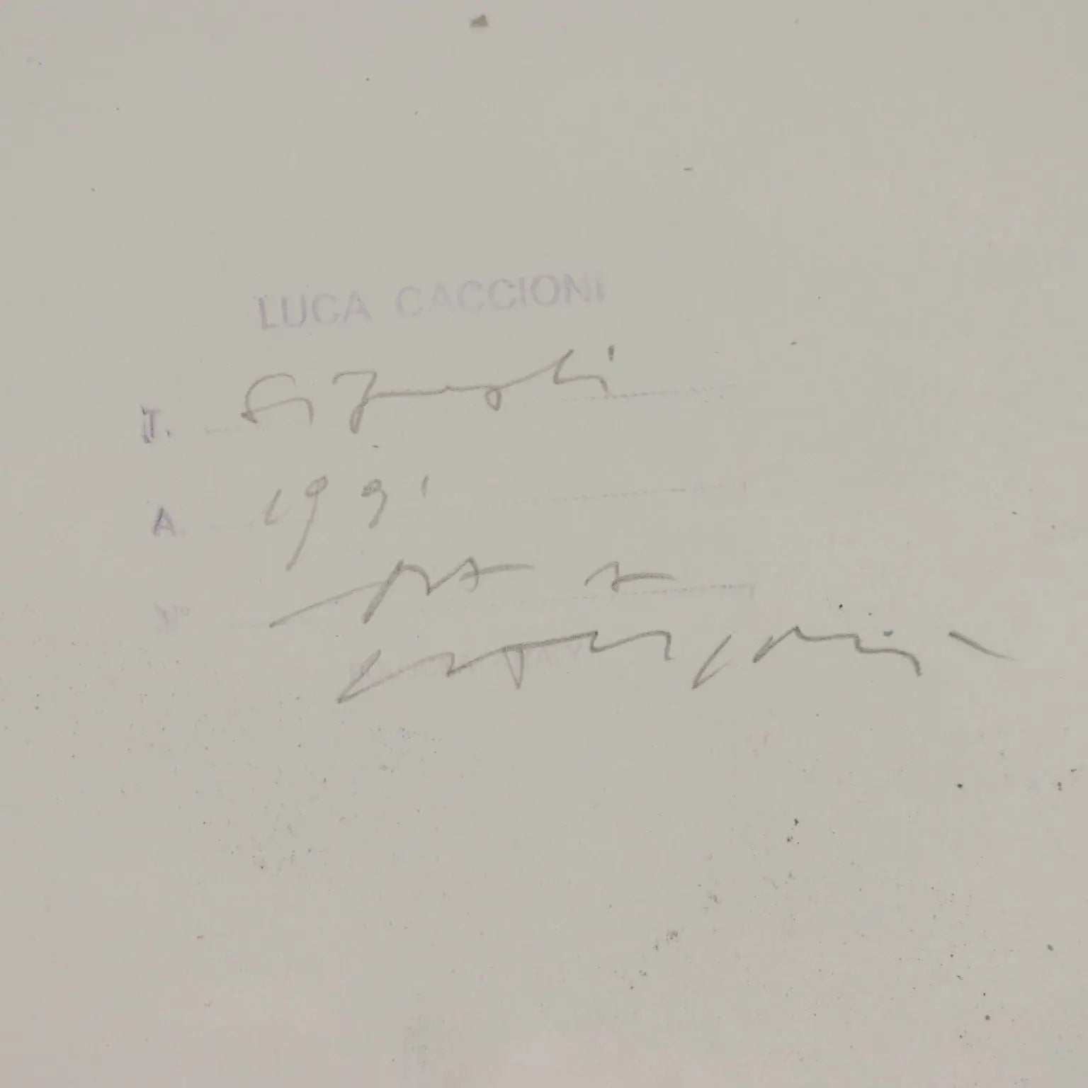 Contemporary Painting Signed Luca Caccioni Mixed Technique 1991 - Segnali 1991 | Art | Contemporary Art