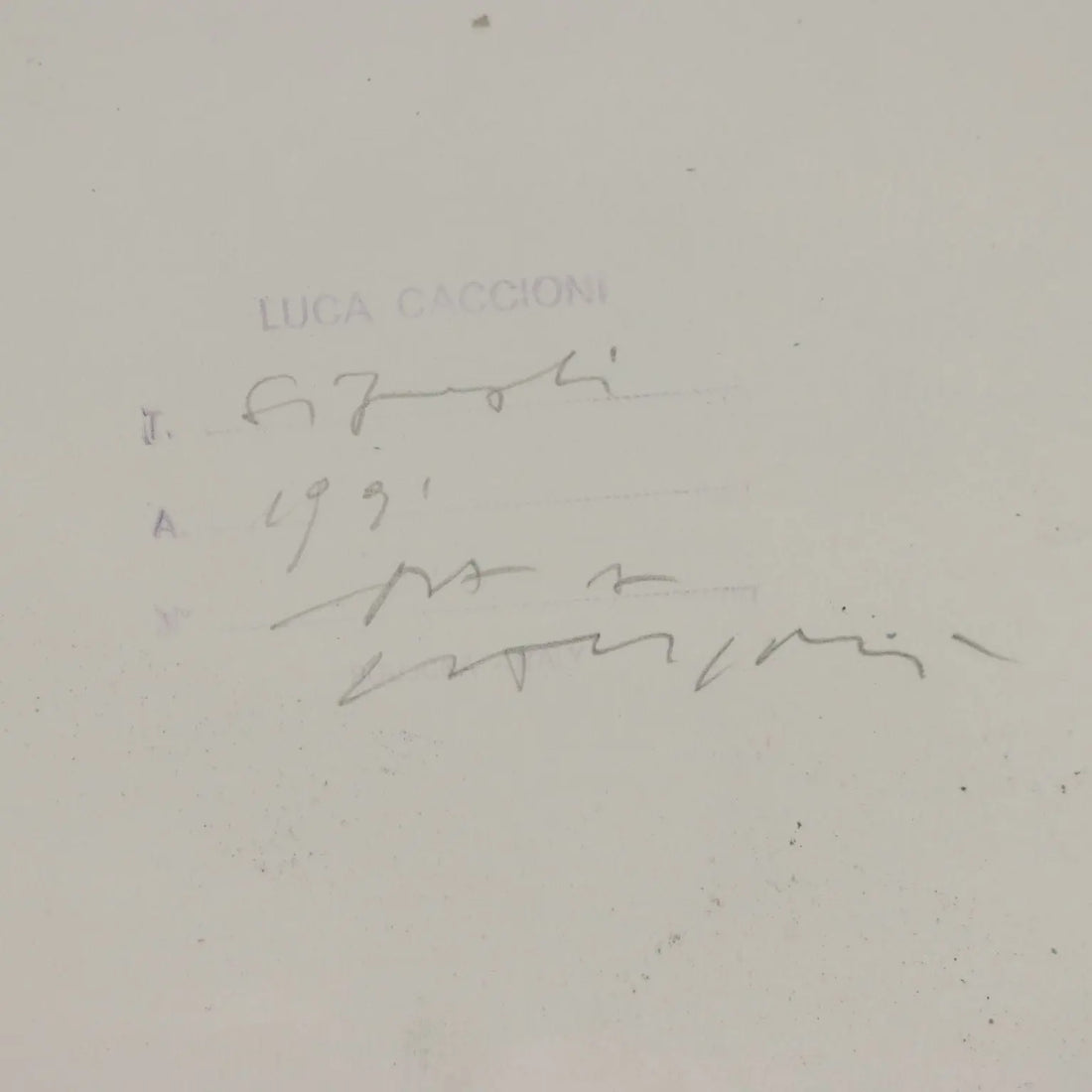Contemporary Painting Signed Luca Caccioni Mixed Technique 1991 - Segnali 1991 | Art | Contemporary Art