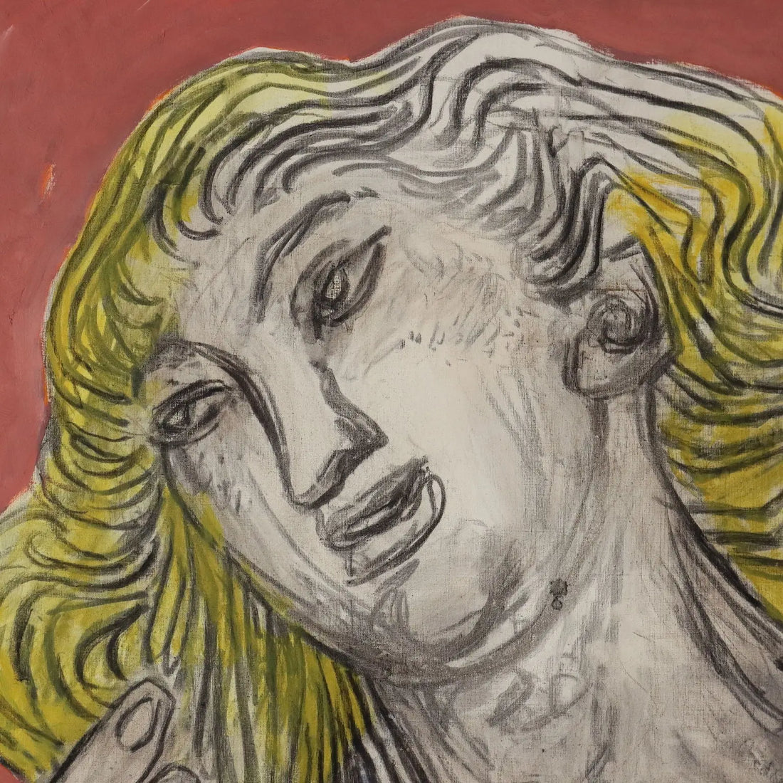 Figures of Lovers Contemporary Painting Signed ORAZI 1975 - Figures of Lovers 1975 | Art | Contemporary Art