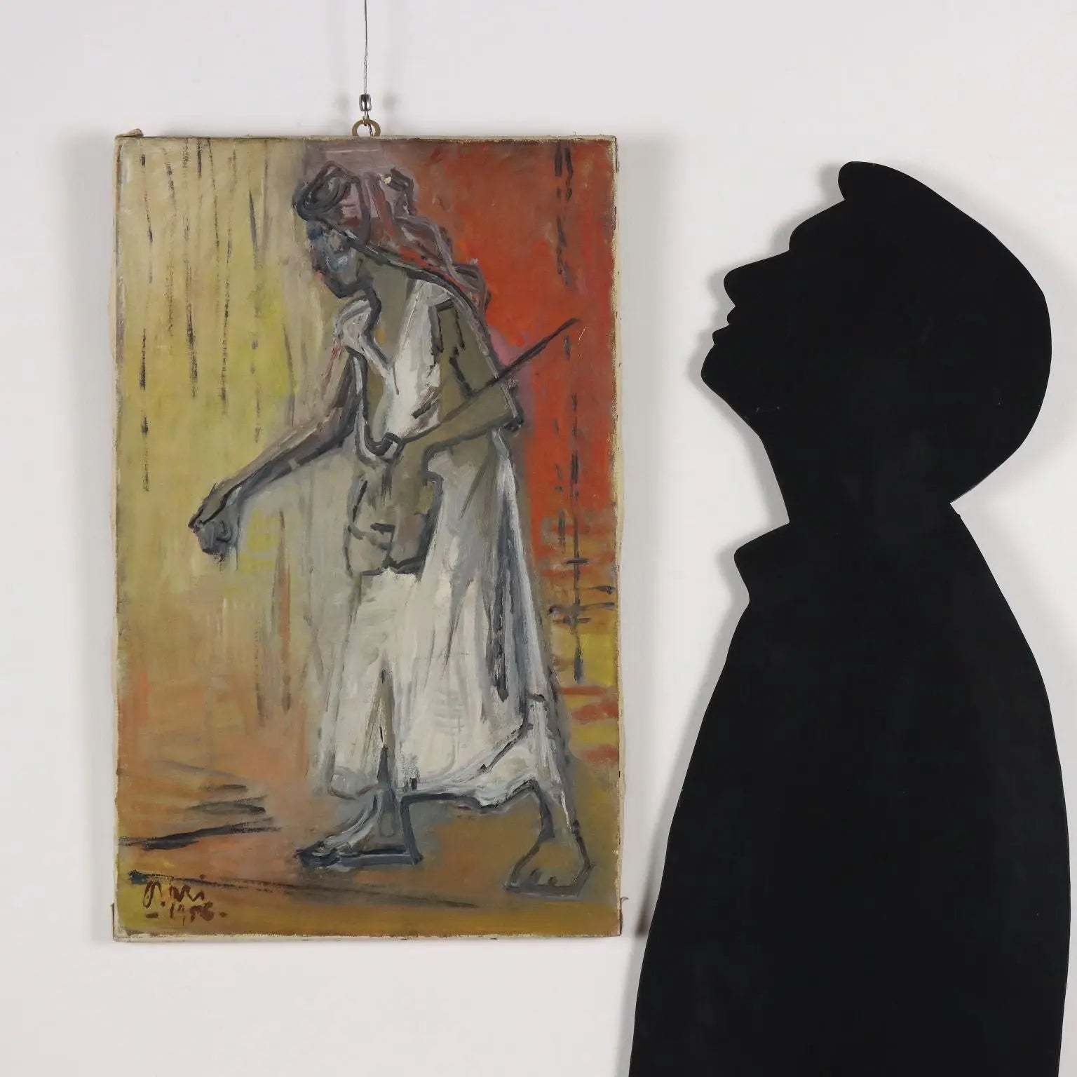 Mexican Pesant Woman Modern Painting Signed ORAZI 1956 - Mexican Peasant Figure 1956 | Art | Contemporary Art
