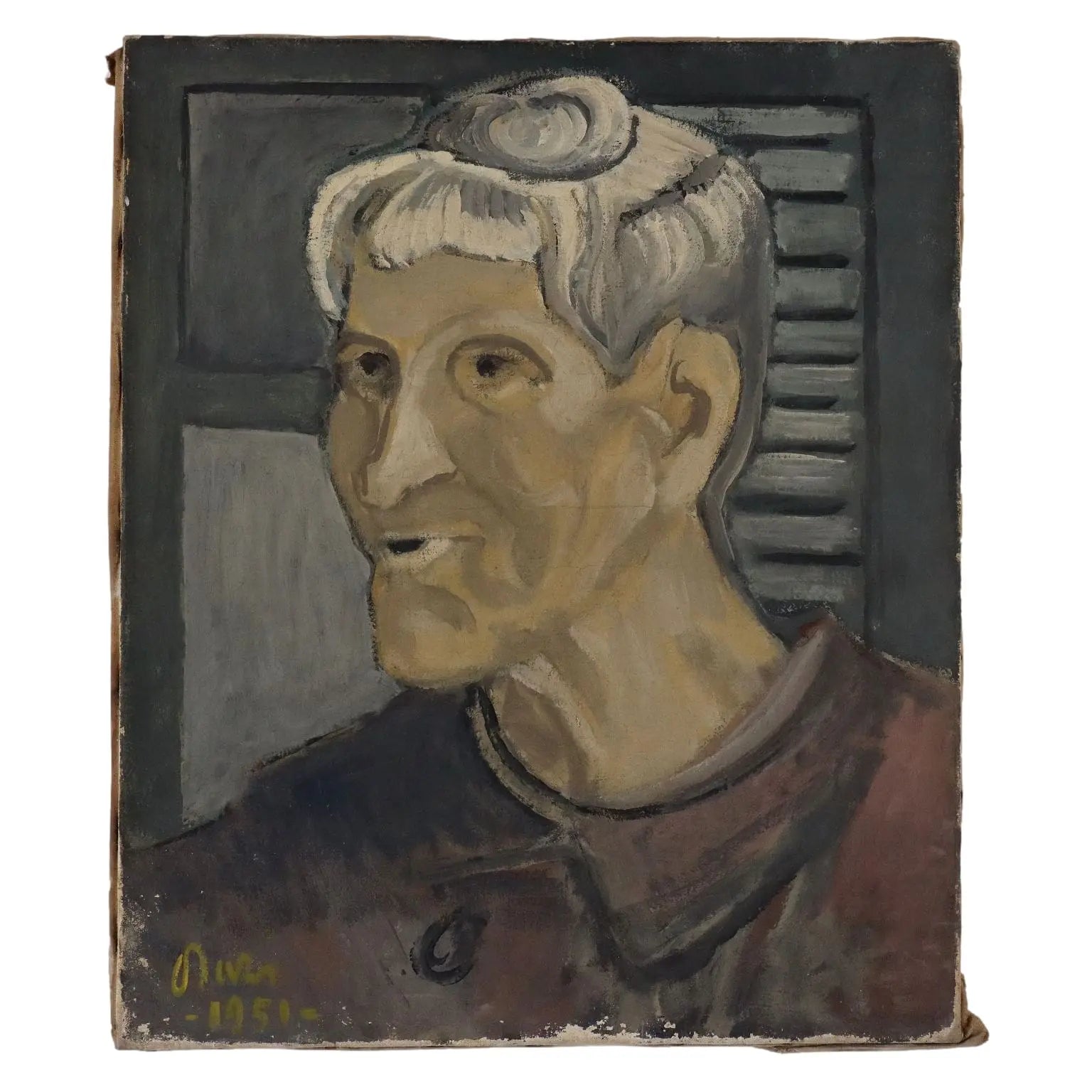 Portrait of a Woman 1951 Painted Signed Orazi Modernism Art - Portrait of a Woman 1951 | Art | Contemporary Art