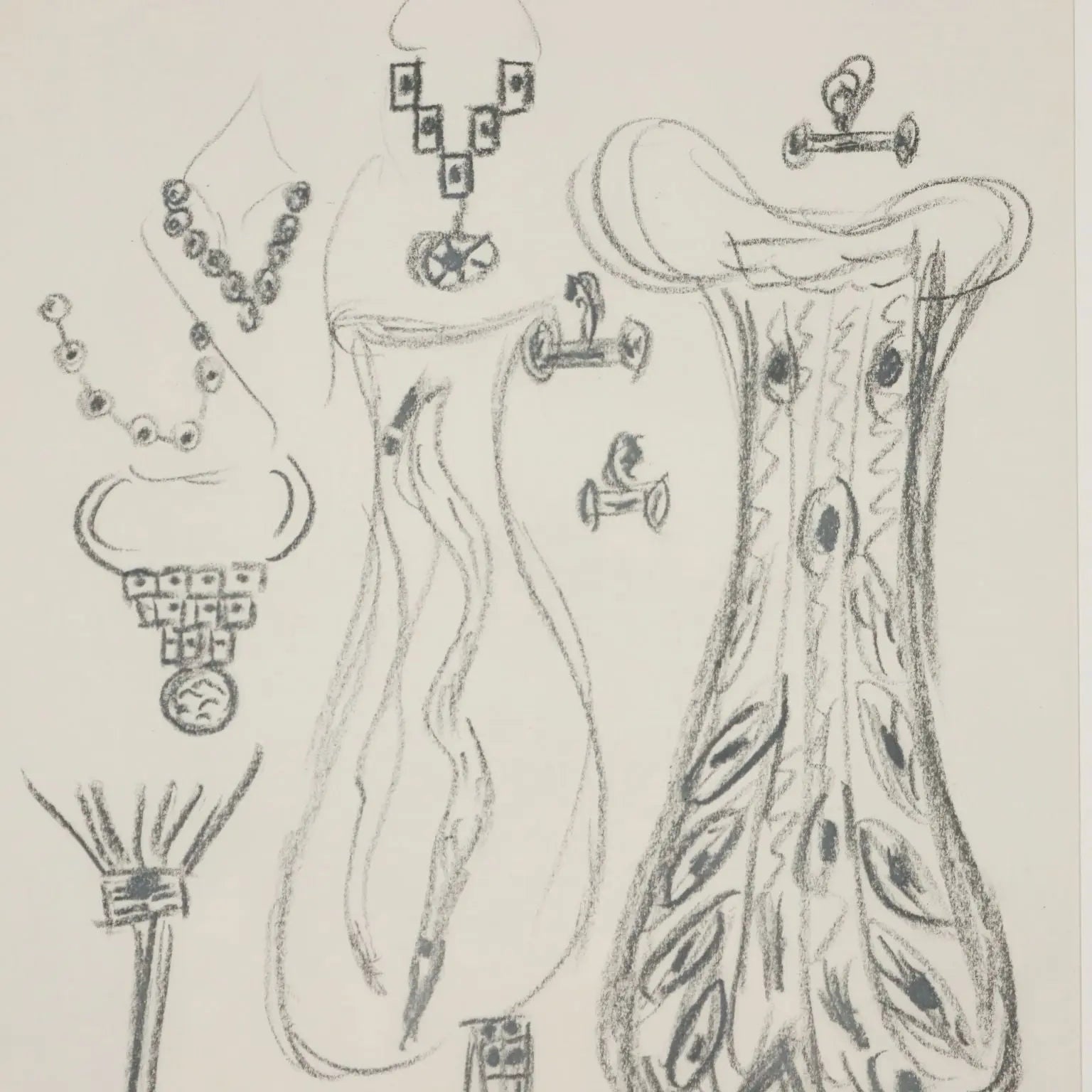 Modern Drawing Signed Remo Brindisi Sketch for the Costumes of Aida - Sketch for the costumes of "Aida", 1974 | Art | Contemporary Art