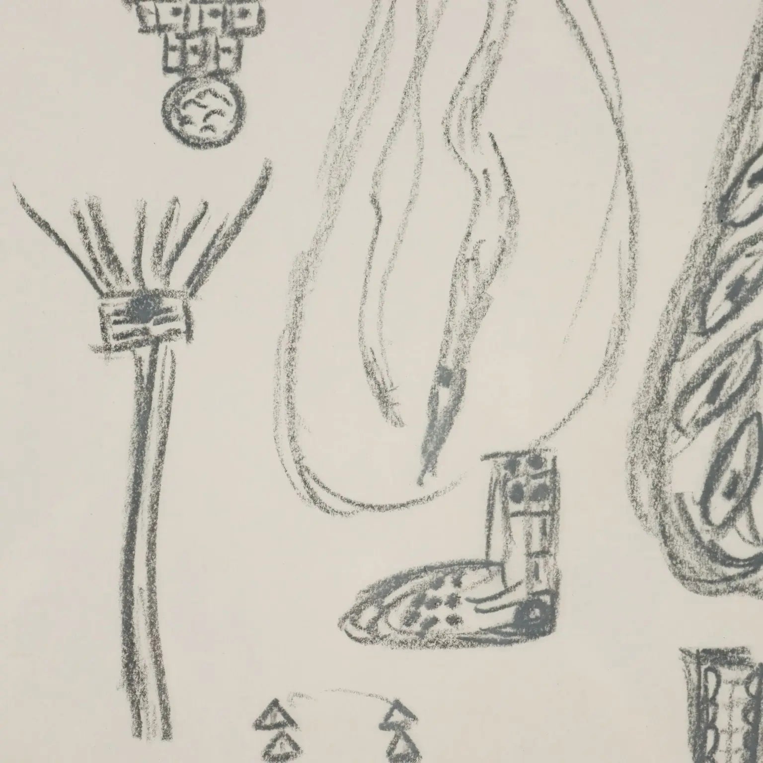 Modern Drawing Signed Remo Brindisi Sketch for the Costumes of Aida - Sketch for the costumes of "Aida", 1974 | Art | Contemporary Art
