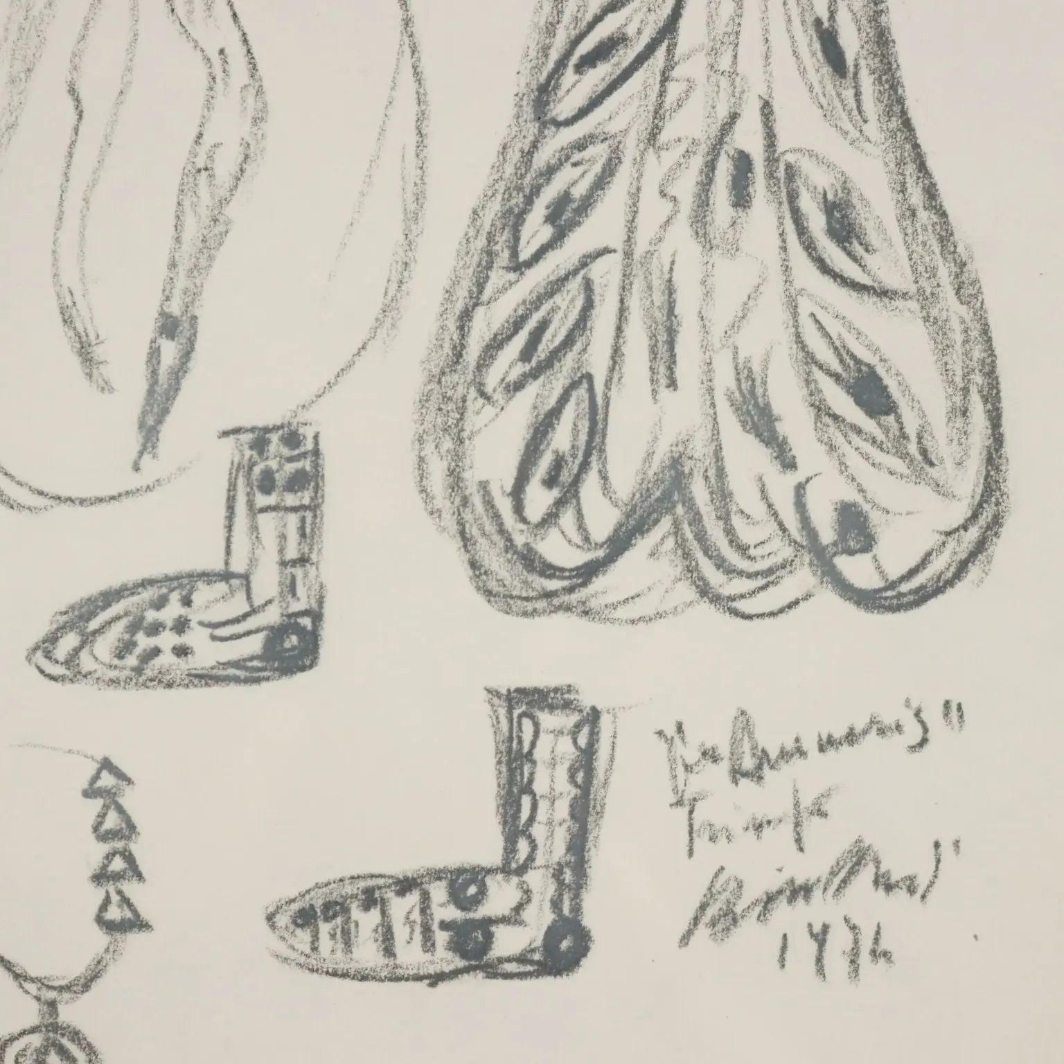 Modern Drawing Signed Remo Brindisi Sketch for the Costumes of Aida - Sketch for the costumes of "Aida", 1974 | Art | Contemporary Art