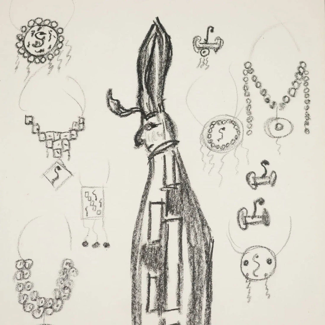 Contemporary Drawing Signed Remo Brindisi Aida Italy 1974 - Sketch for the "Aida" 1974 | Art | Contemporary Art