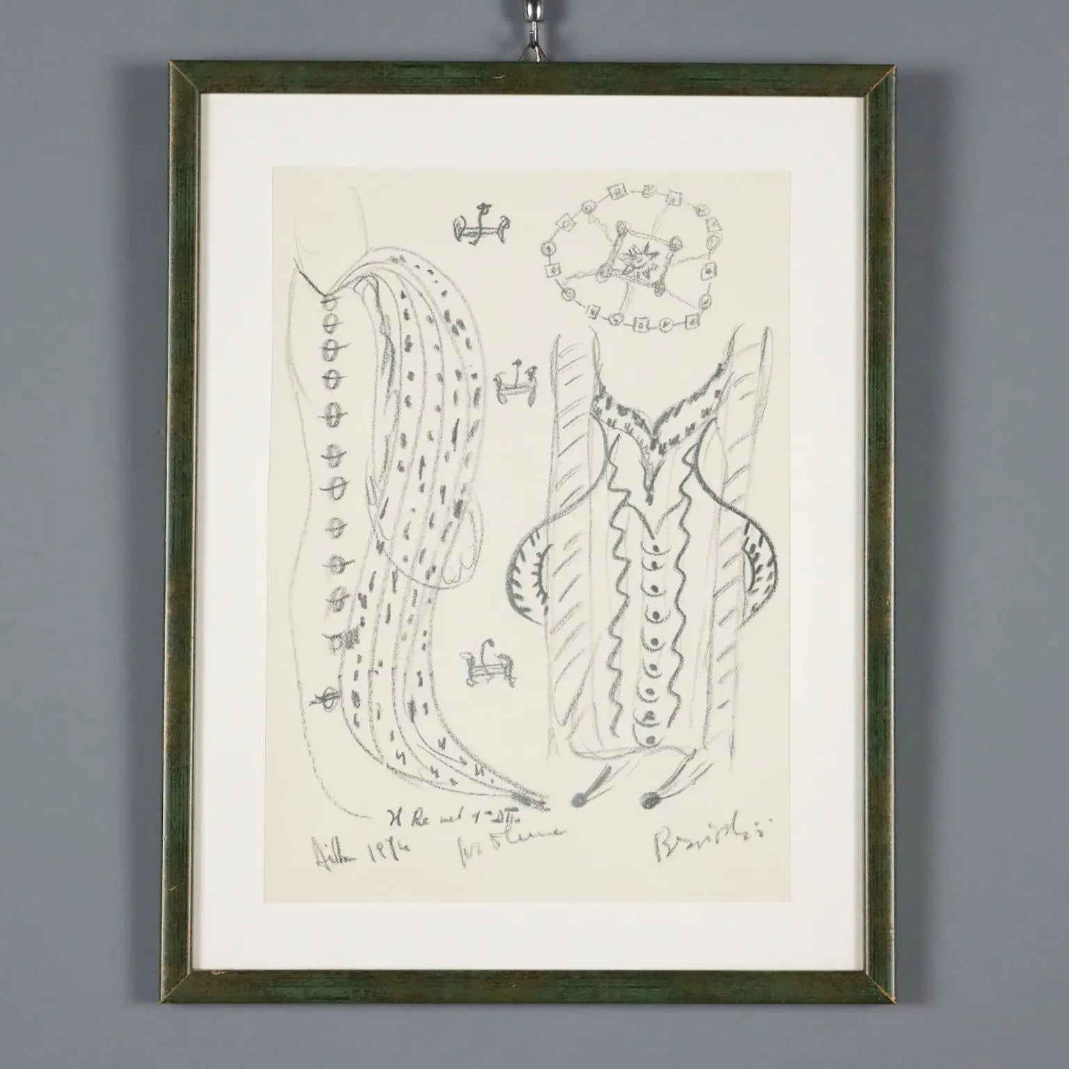 Contemporary Drawing by Remo Brindisi Sketch for the Aida 1974 - Sketch for the costumes of "Aida", 1974 | Art | Contemporary Art