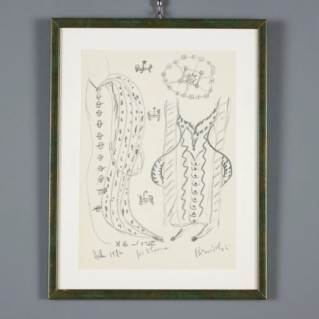 Contemporary Drawing by Remo Brindisi Sketch for the Aida 1974 - Sketch for the costumes of "Aida", 1974 | Art | Contemporary Art