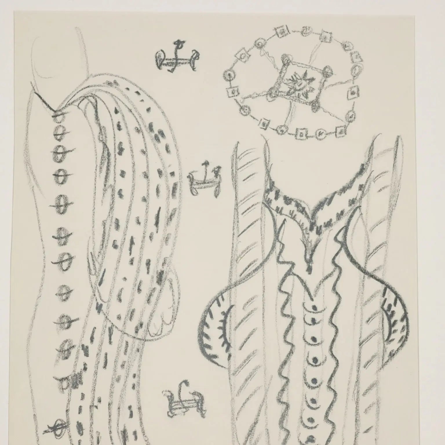 Contemporary Drawing by Remo Brindisi Sketch for the Aida 1974 - Sketch for the costumes of "Aida", 1974 | Art | Contemporary Art