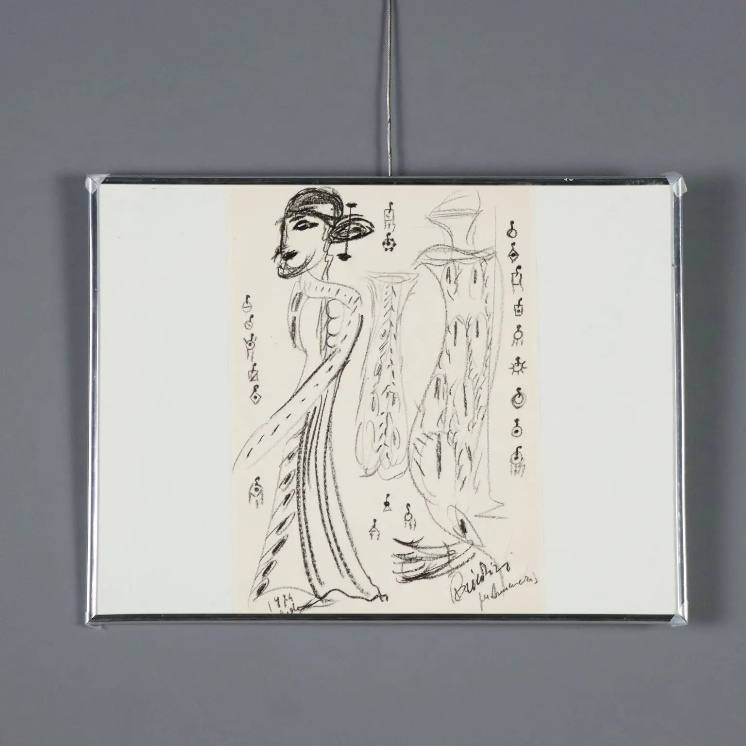 Sketches for Aida Drawing Signed Remo Brindisi Italy 1974 - Sketches  for "Aida" 1974 | Art | Contemporary Art