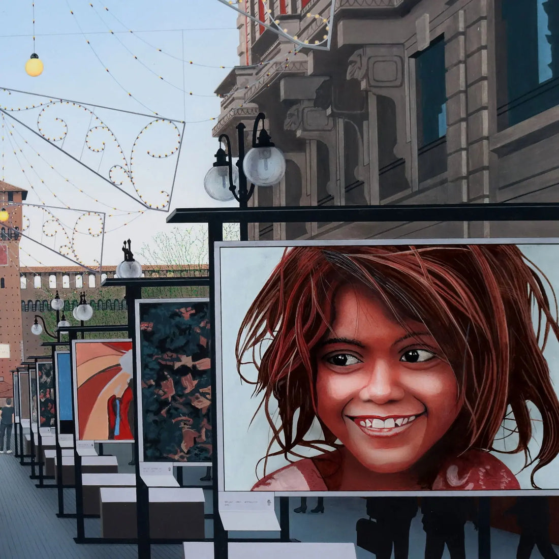 Contemporary Painting Glimpse of Milan Oil on Canvas Italy 2007 | Art | Contemporary Art