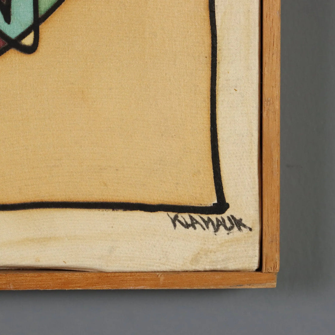 Contemporary Painting Signed Maria Mesch Oil on Canvas 1998
