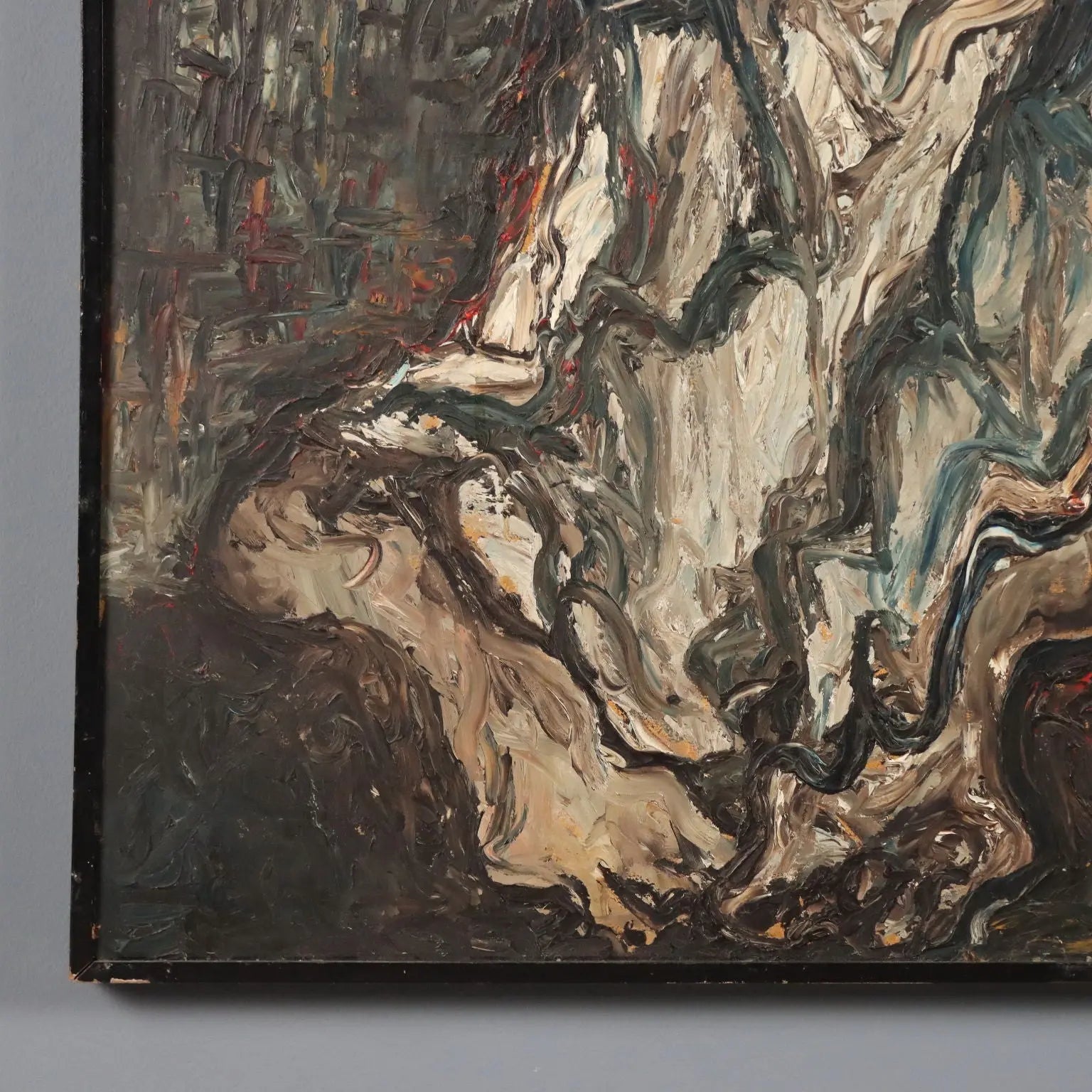 Contemporary Painting Signed Antonio Manzoni Mixed Technique '900